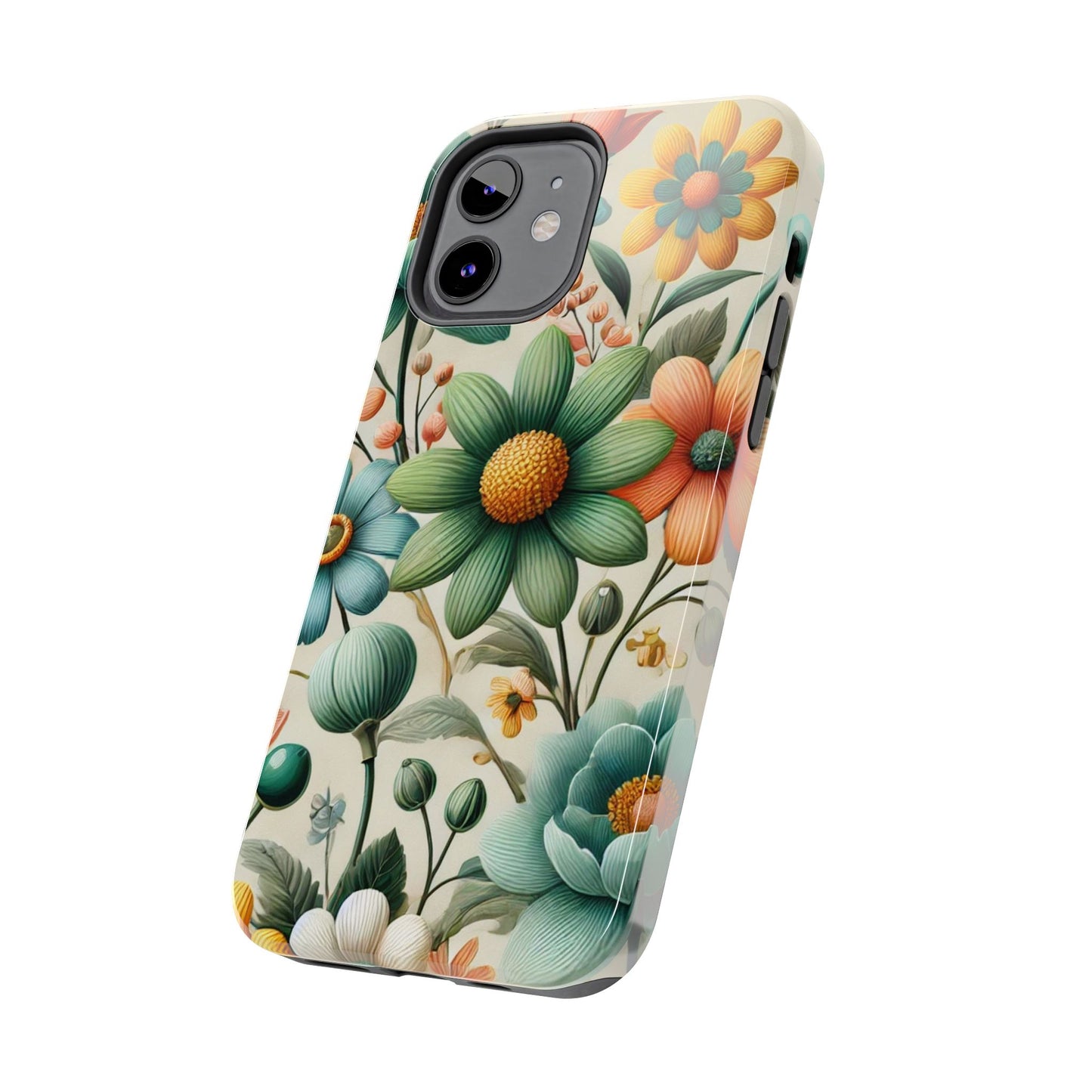 Floral iPhone Case 🌸 | Elegant Glossy Finish, Shockproof Protection for iPhone 16 to 12 Pro Max 📱