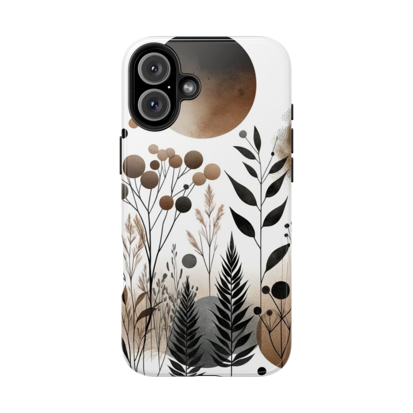 Nature-Inspired iPhone Case 🌿 | Minimalist Watercolor Design, Shockproof Protection for iPhone 16 to 12 Pro Max 📱