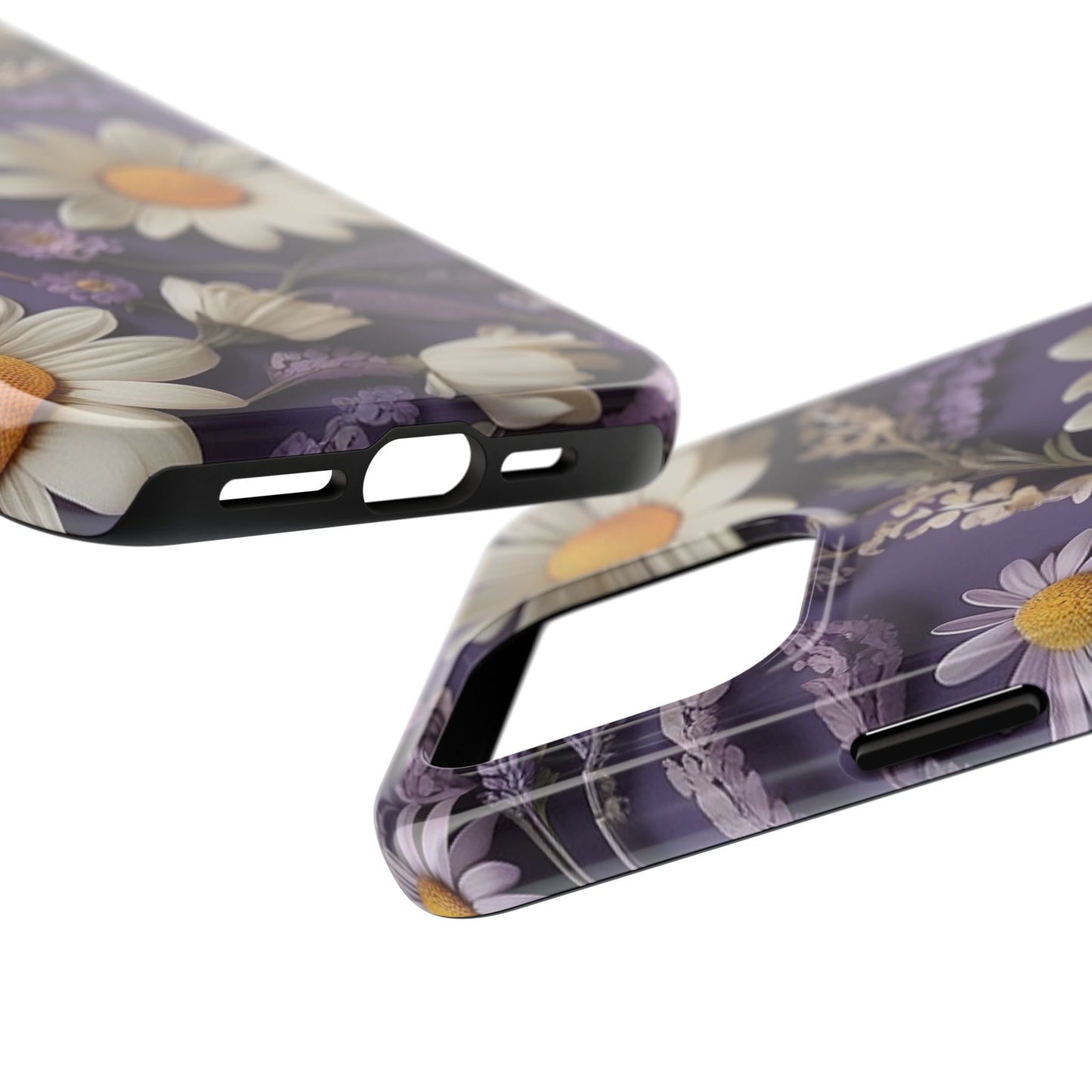 Lavender Daisy iPhone Case 🌼 | Elegant Floral Design, Shockproof Protection for iPhone 16 to 12 Pro Max 📱