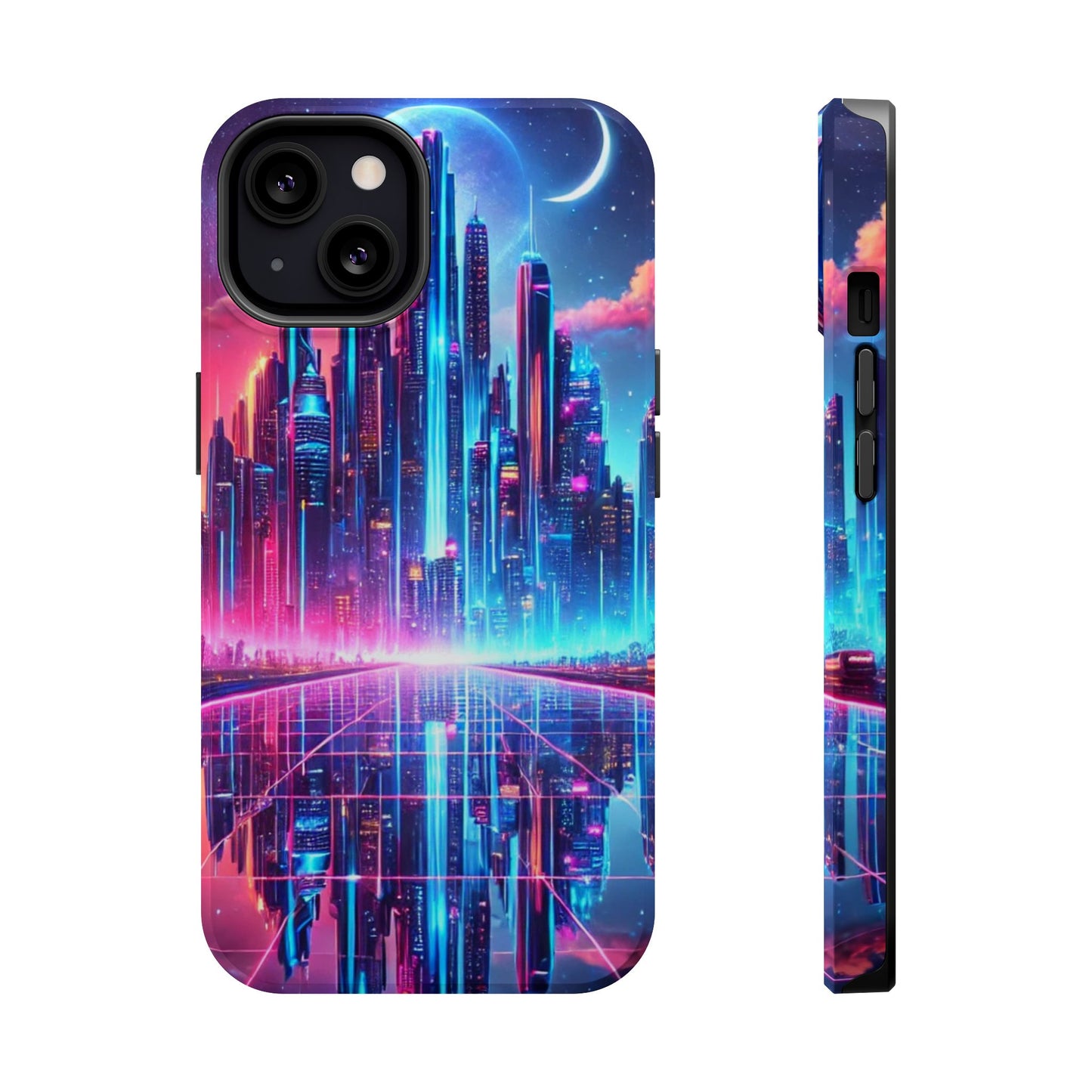 🔥 Neon Cyberpunk Phone Case 🌌 | MagSafe® Ready 📱 iPhone 16 to 13!