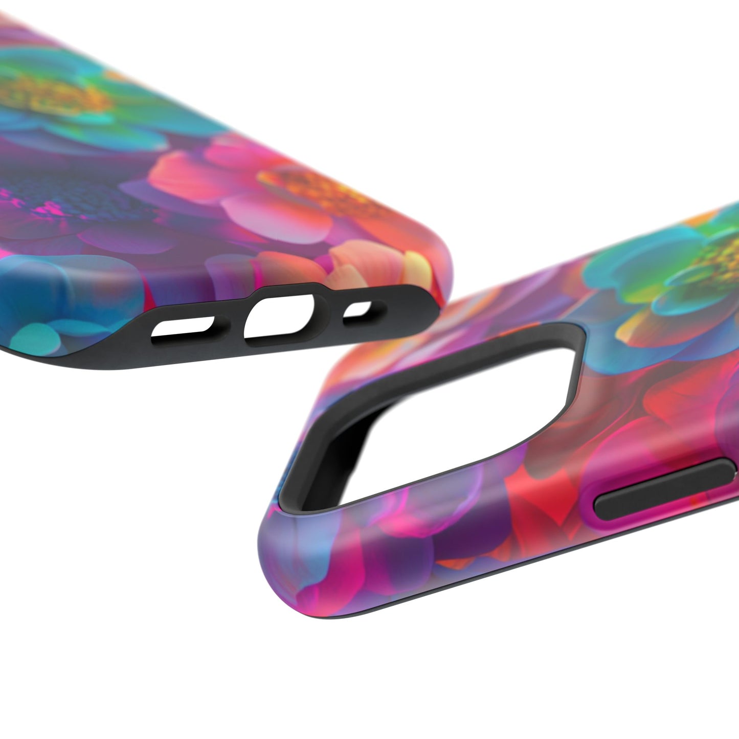 🌺 Vibrant Bloom Phone Case with 3D Neon Florals 🌺