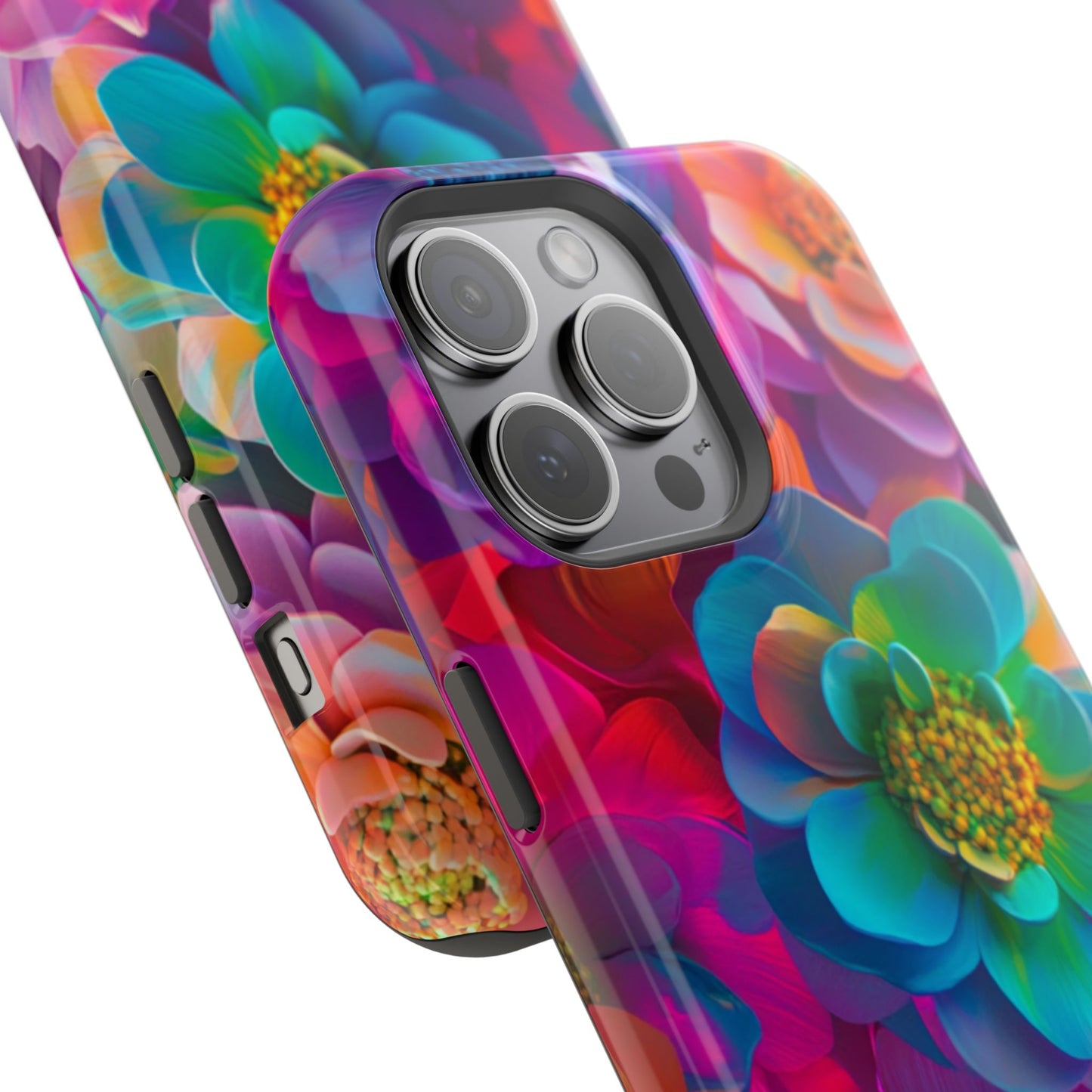 🌺 Vibrant Bloom Phone Case with 3D Neon Florals 🌺