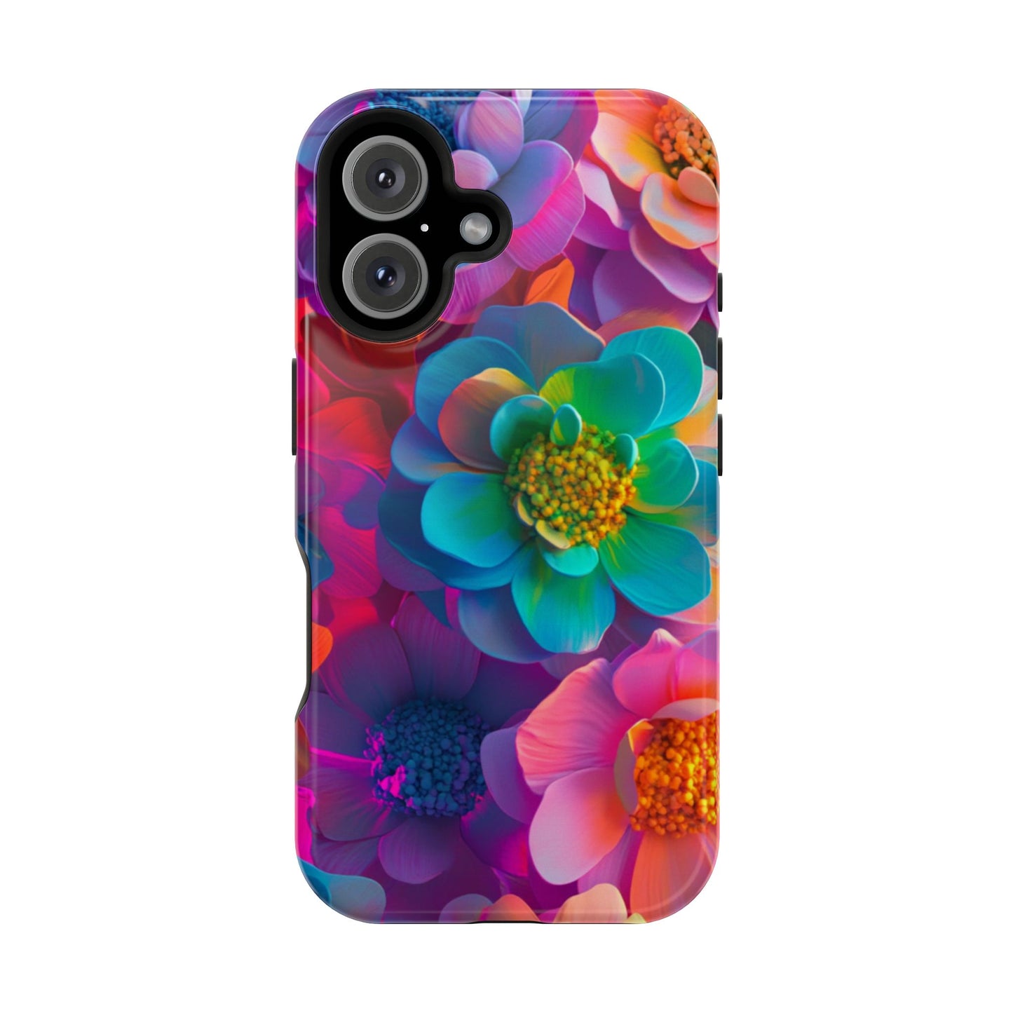 🌺 Vibrant Bloom Phone Case with 3D Neon Florals 🌺