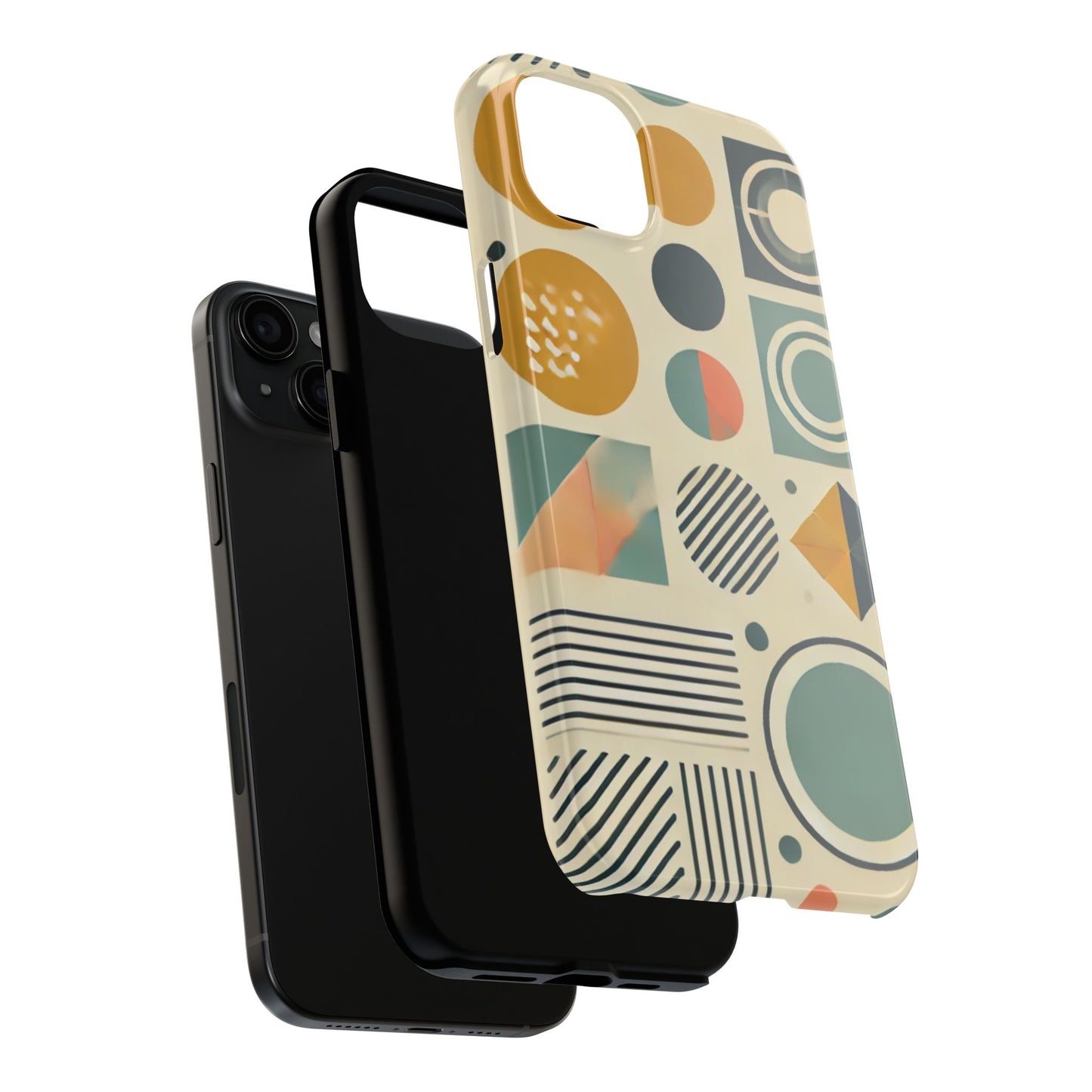 🔵 Geometric Pattern Phone Case | Stylish & Durable iPhone Cover 📱