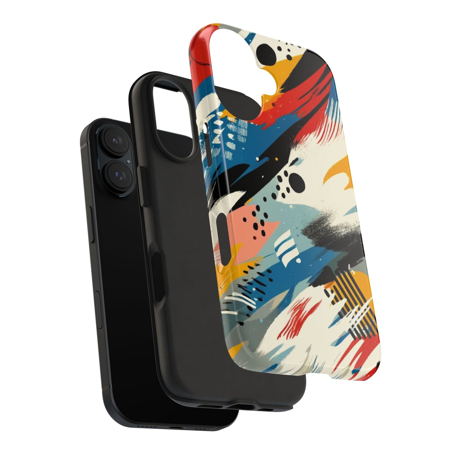 🎨 Vibrant Abstract Brushstroke Phone Case | Bold & Durable iPhone Cover 📱