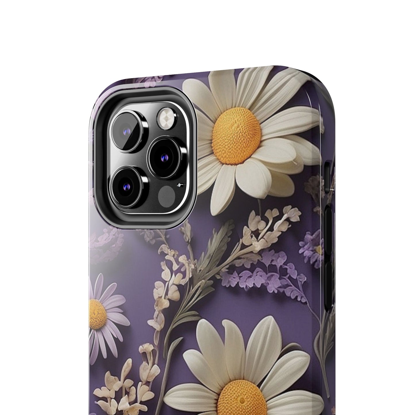 Lavender Daisy iPhone Case 🌼 | Elegant Floral Design, Shockproof Protection for iPhone 16 to 12 Pro Max 📱