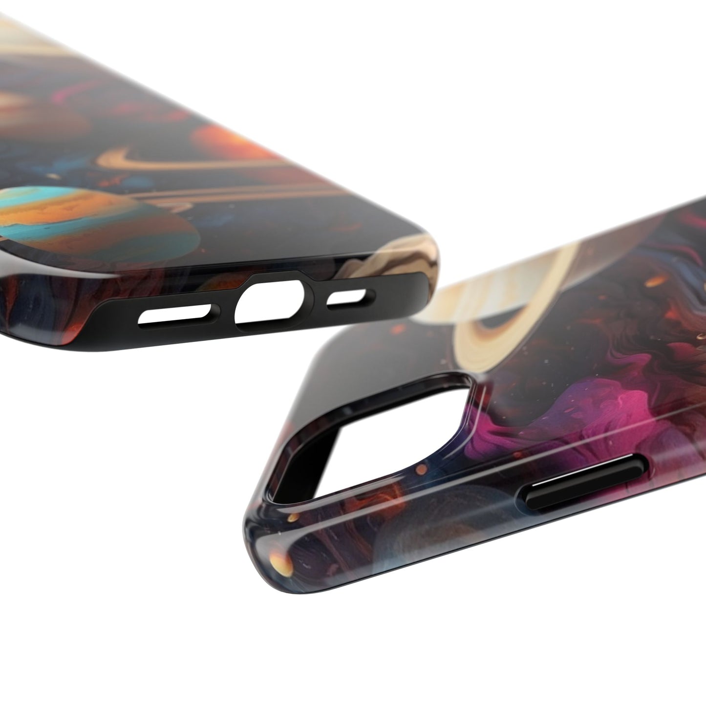 Galaxy Planet iPhone Case 🌌 | Cosmic Design, Shockproof Protection for iPhone 16 to 12 Pro Max