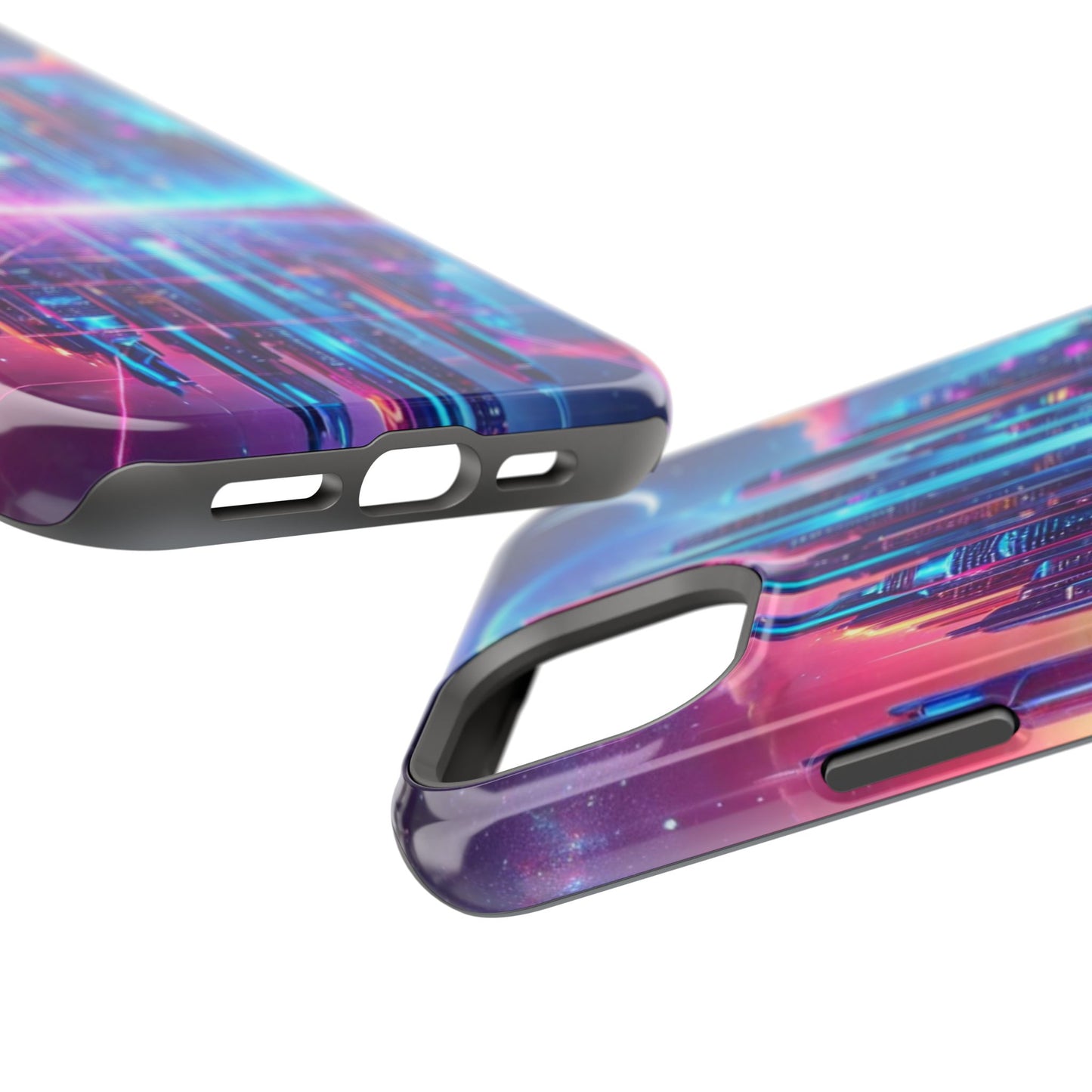 🔥 Neon Cyberpunk Phone Case 🌌 | MagSafe® Ready 📱 iPhone 16 to 13!