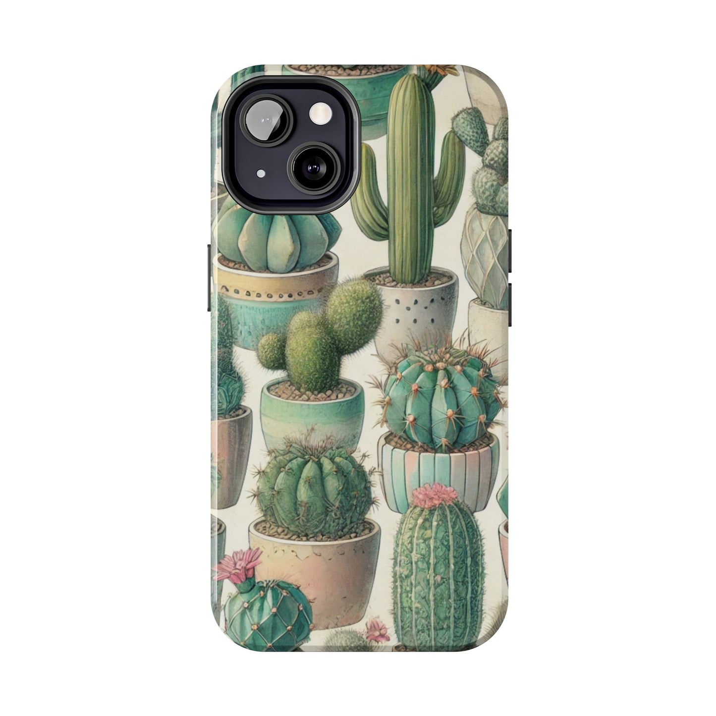 Cactus iPhone Case 🌵 Stylish Glossy Finish, Shockproof Protection for iPhone 16 to 12 Pro Max 📱