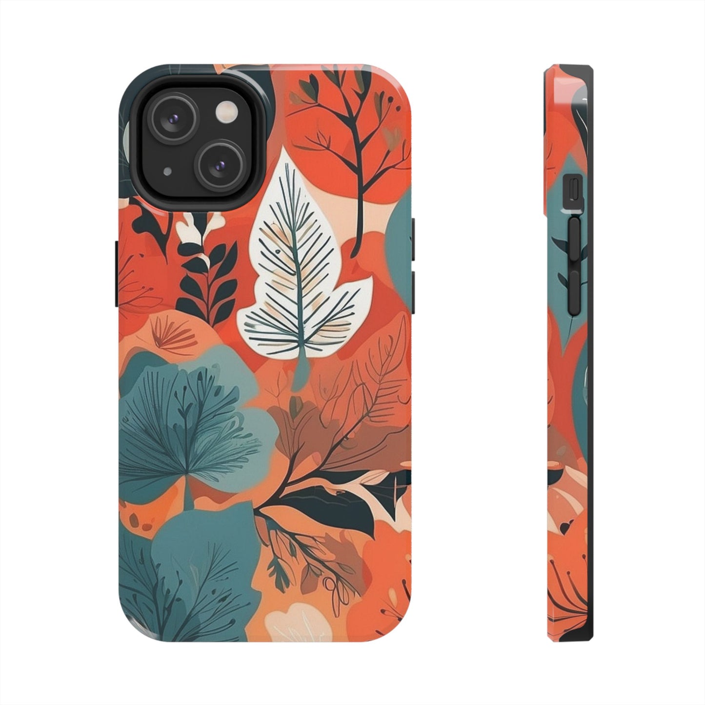 Autumn Leaf iPhone Case 🍁 | Warm Botanical Design, Shockproof Protection for iPhone 16 to 12 Pro Max 📱