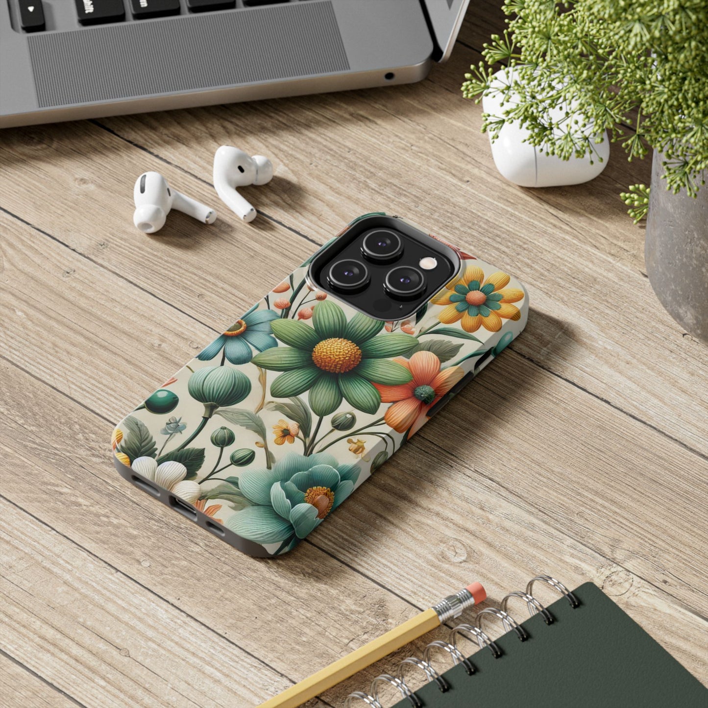 Floral iPhone Case 🌸 | Elegant Glossy Finish, Shockproof Protection for iPhone 16 to 12 Pro Max 📱