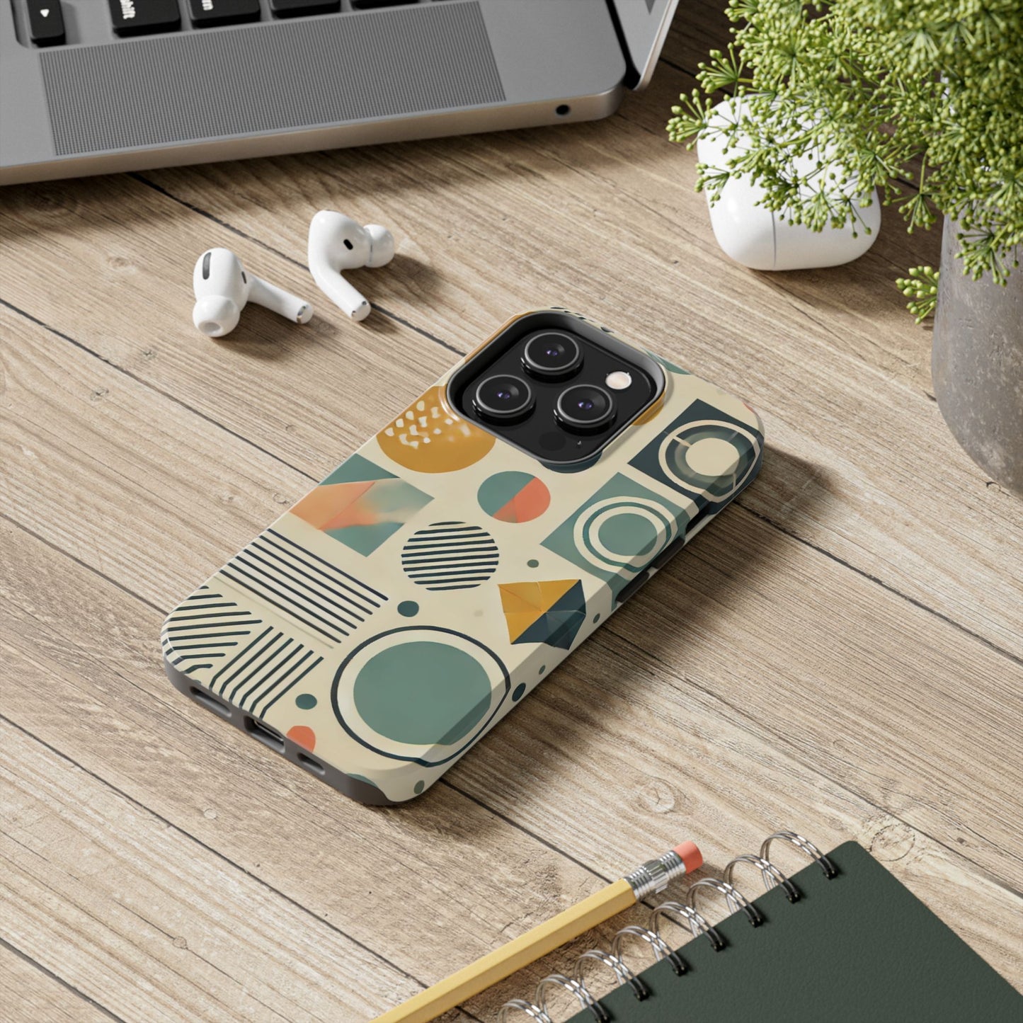 🔵 Geometric Pattern Phone Case | Stylish & Durable iPhone Cover 📱