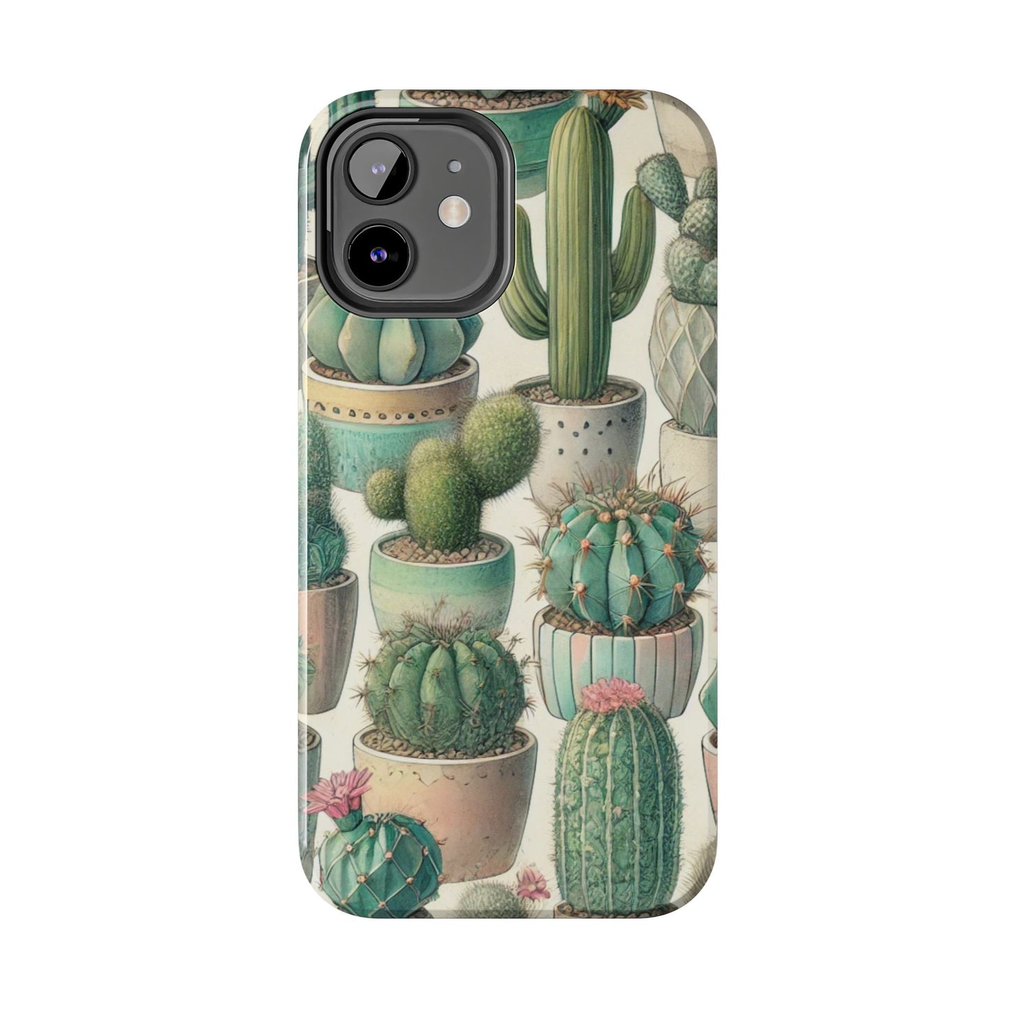 Cactus iPhone Case 🌵 Stylish Glossy Finish, Shockproof Protection for iPhone 16 to 12 Pro Max 📱