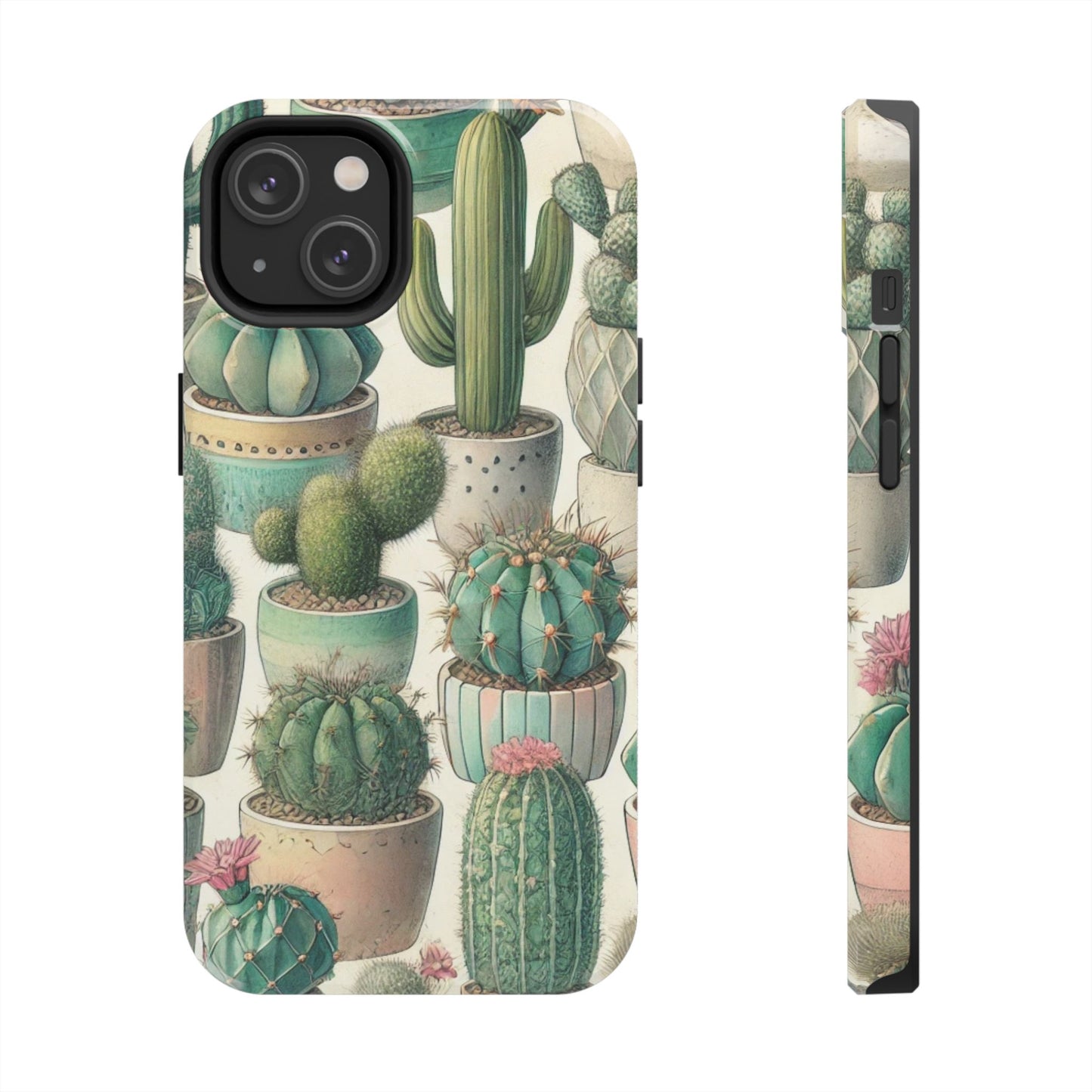 Cactus iPhone Case 🌵 Stylish Glossy Finish, Shockproof Protection for iPhone 16 to 12 Pro Max 📱