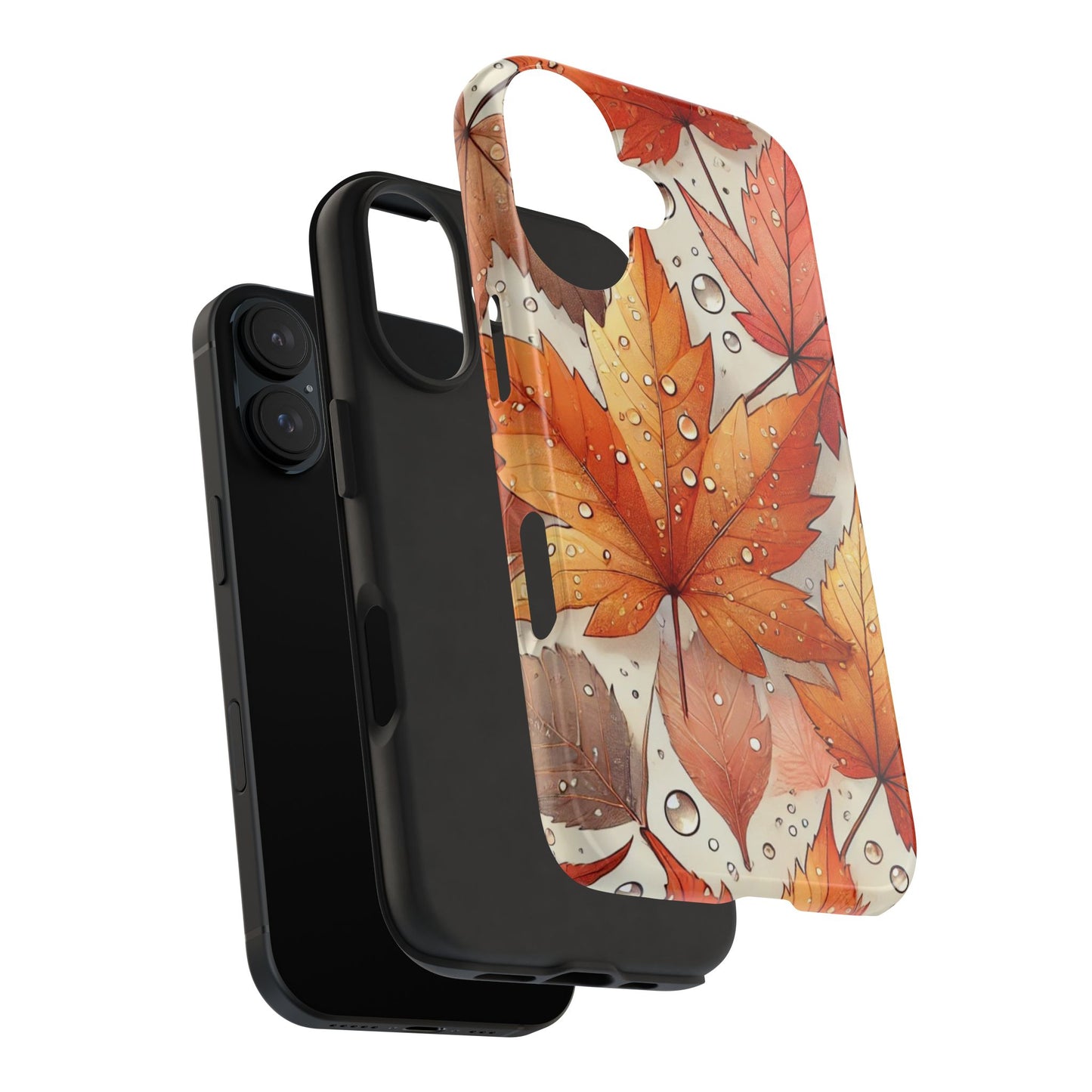 Autumn Leaves iPhone Case 🍁 | Fall-Inspired Design, Shockproof Protection for iPhone 16 to 12 Pro Max 📱