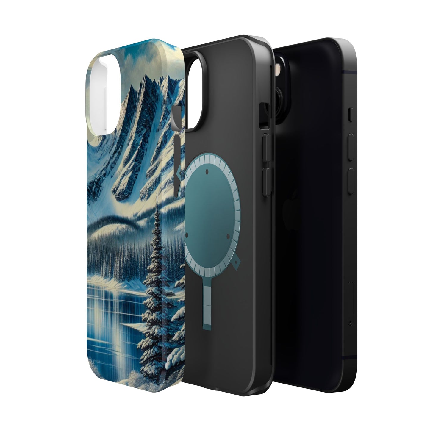 📱 Snowy Mountain Landscape Phone Case – MagSafe® Compatible 🌨️❄️