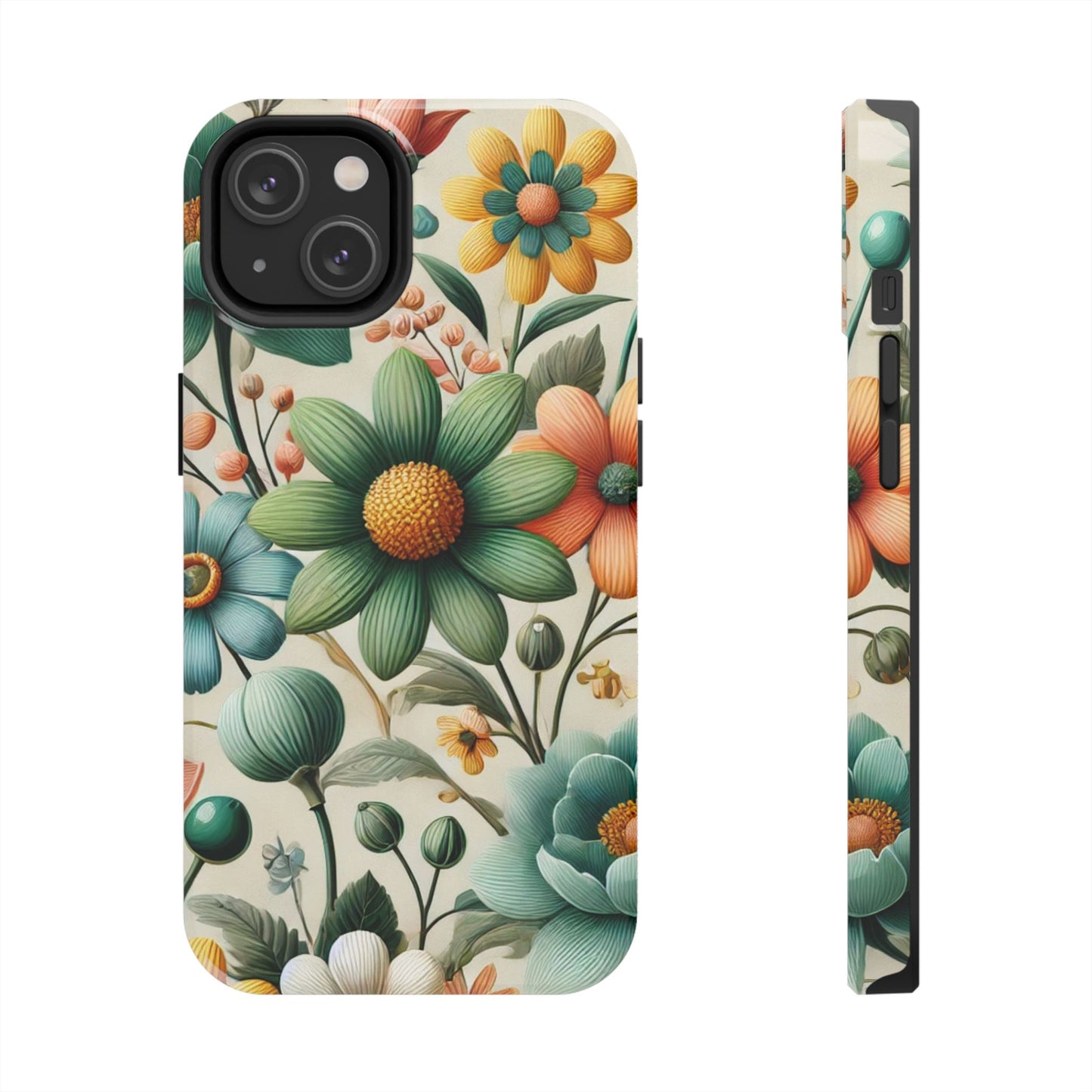 Floral iPhone Case 🌸 | Elegant Glossy Finish, Shockproof Protection for iPhone 16 to 12 Pro Max 📱