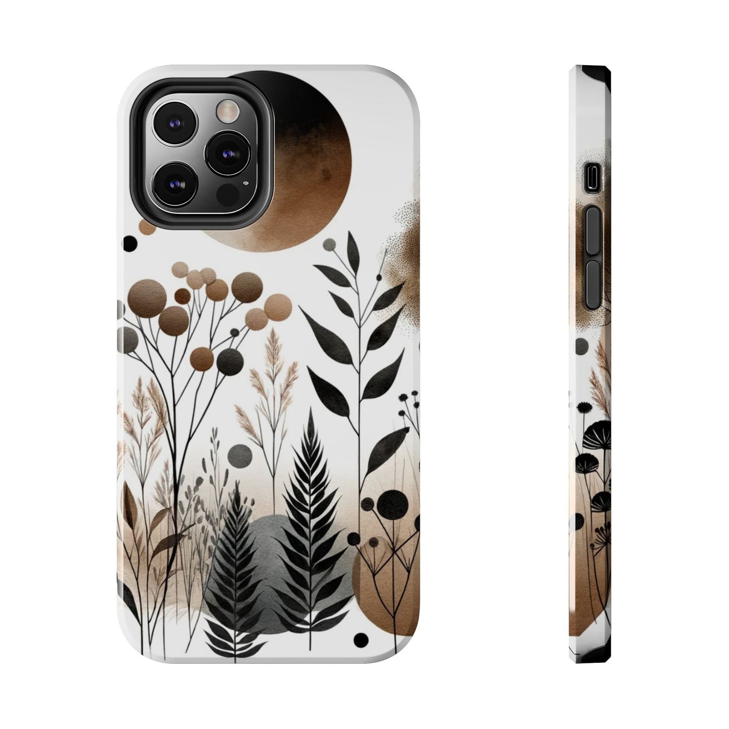 Nature-Inspired iPhone Case 🌿 | Minimalist Watercolor Design, Shockproof Protection for iPhone 16 to 12 Pro Max 📱