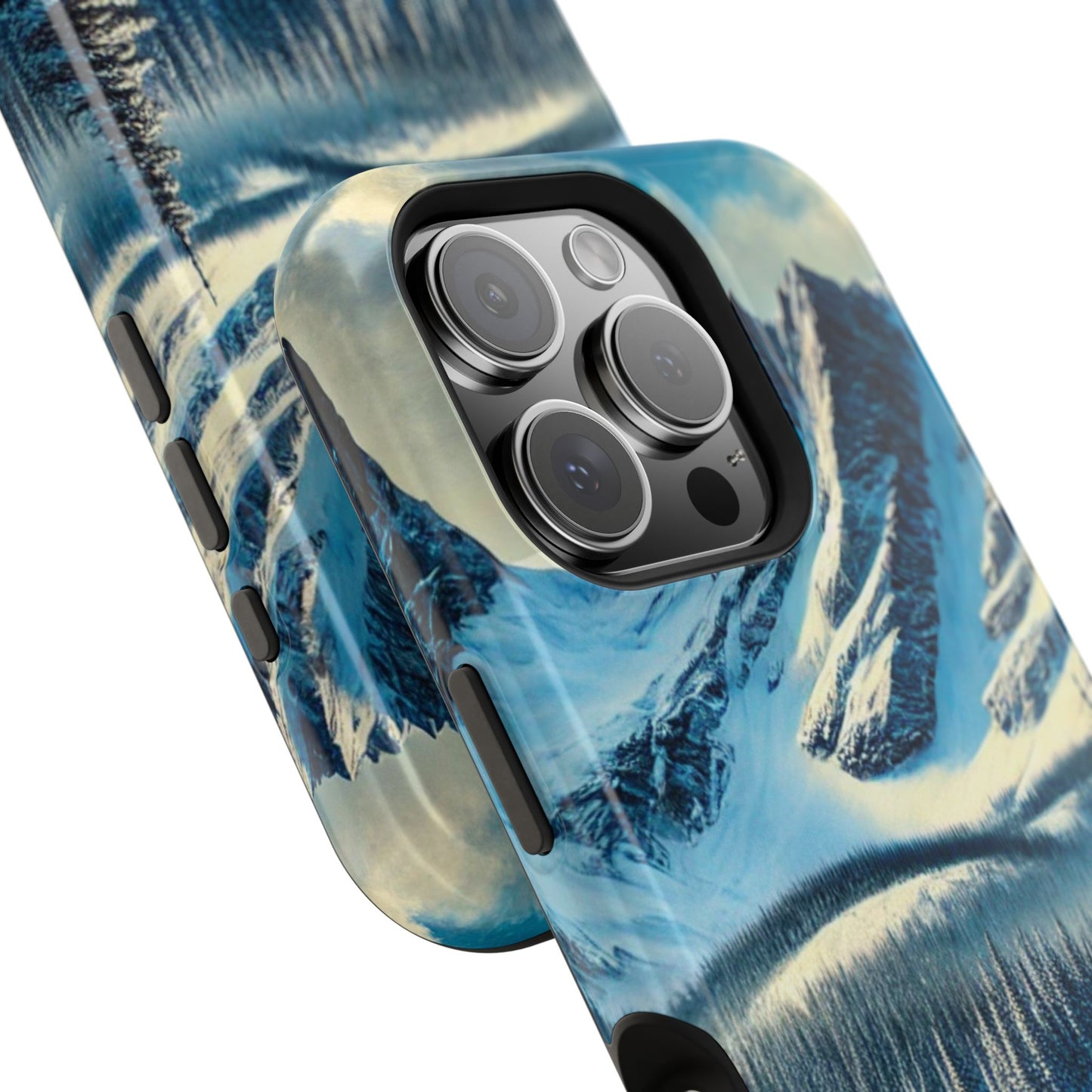 📱 Snowy Mountain Landscape Phone Case – MagSafe® Compatible 🌨️❄️