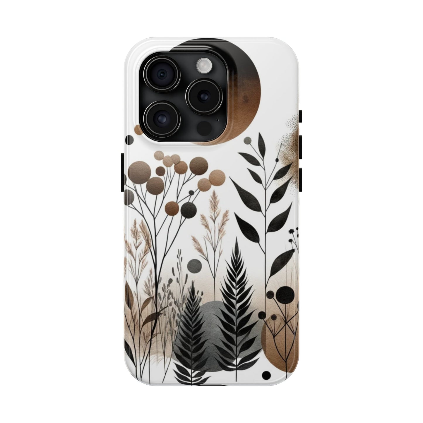 Nature-Inspired iPhone Case 🌿 | Minimalist Watercolor Design, Shockproof Protection for iPhone 16 to 12 Pro Max 📱