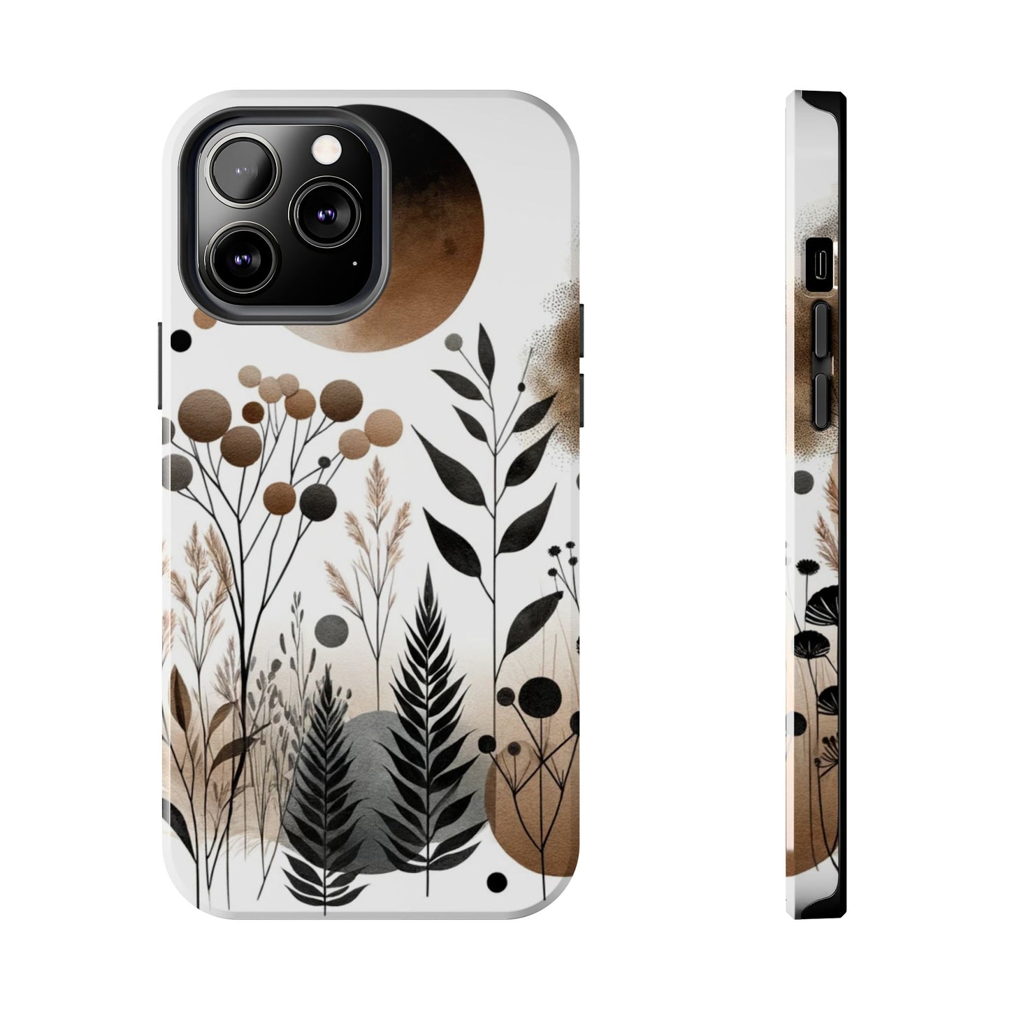 Nature-Inspired iPhone Case 🌿 | Minimalist Watercolor Design, Shockproof Protection for iPhone 16 to 12 Pro Max 📱