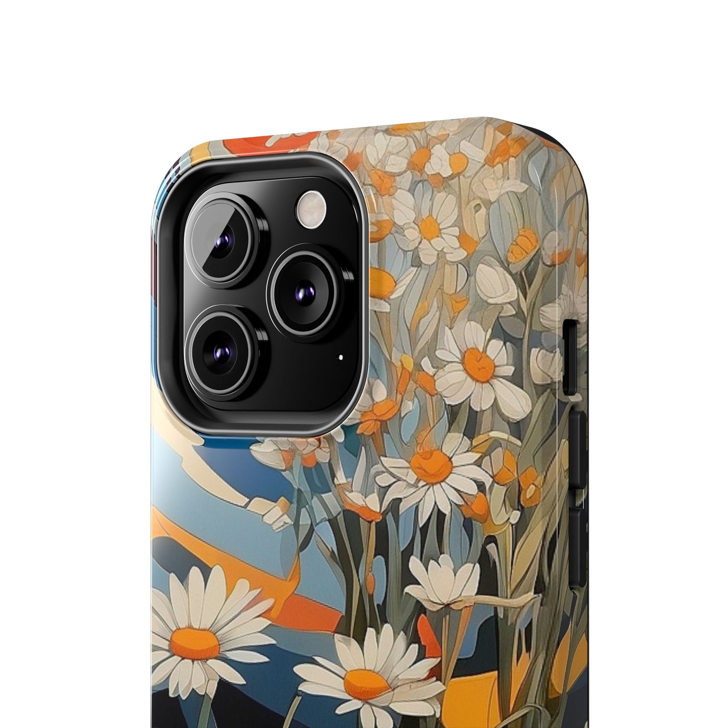 Floral Daisy iPhone Case 🌼 | Retro Botanical Design, Shockproof Protection for iPhone 16 to 12 Pro Max 📱