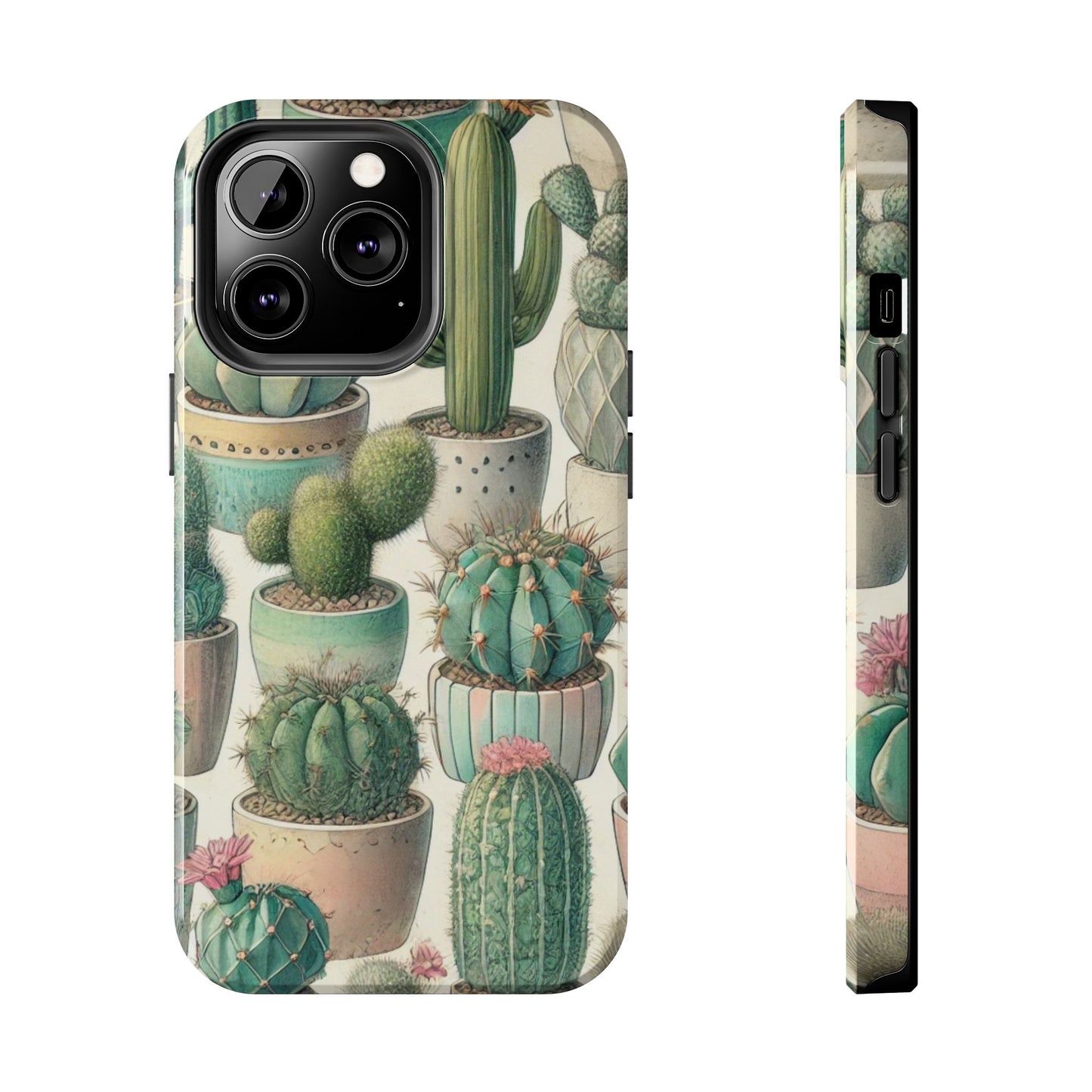 Cactus iPhone Case 🌵 Stylish Glossy Finish, Shockproof Protection for iPhone 16 to 12 Pro Max 📱