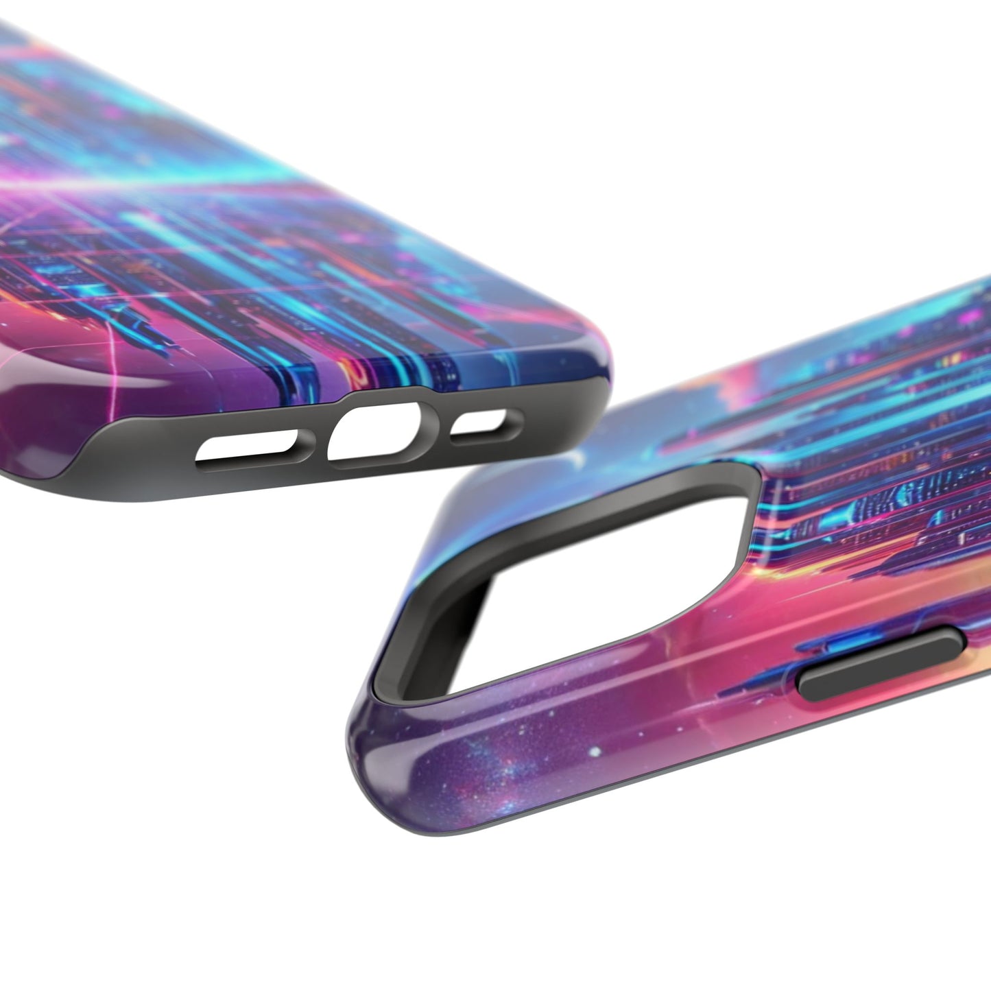 🔥 Neon Cyberpunk Phone Case 🌌 | MagSafe® Ready 📱 iPhone 16 to 13!