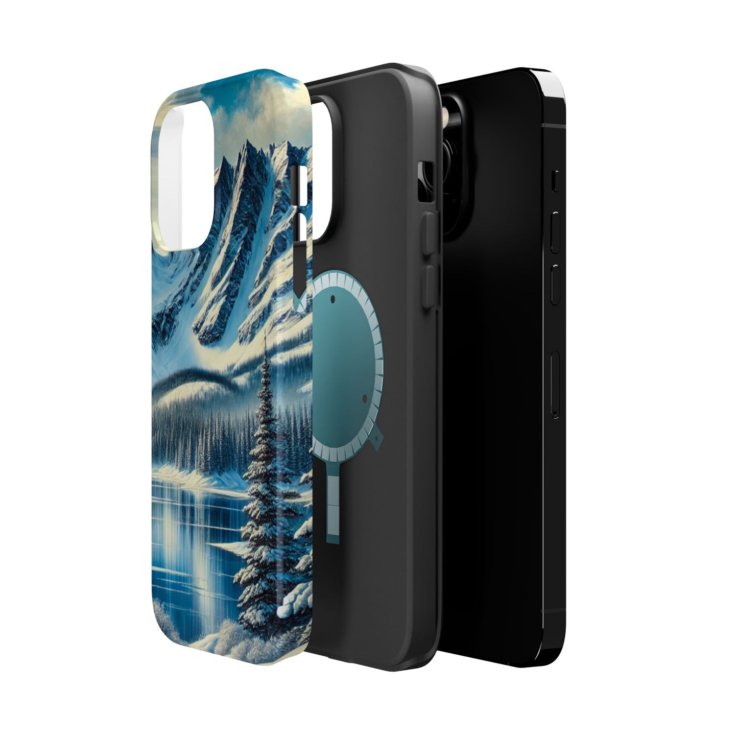 📱 Snowy Mountain Landscape Phone Case – MagSafe® Compatible 🌨️❄️