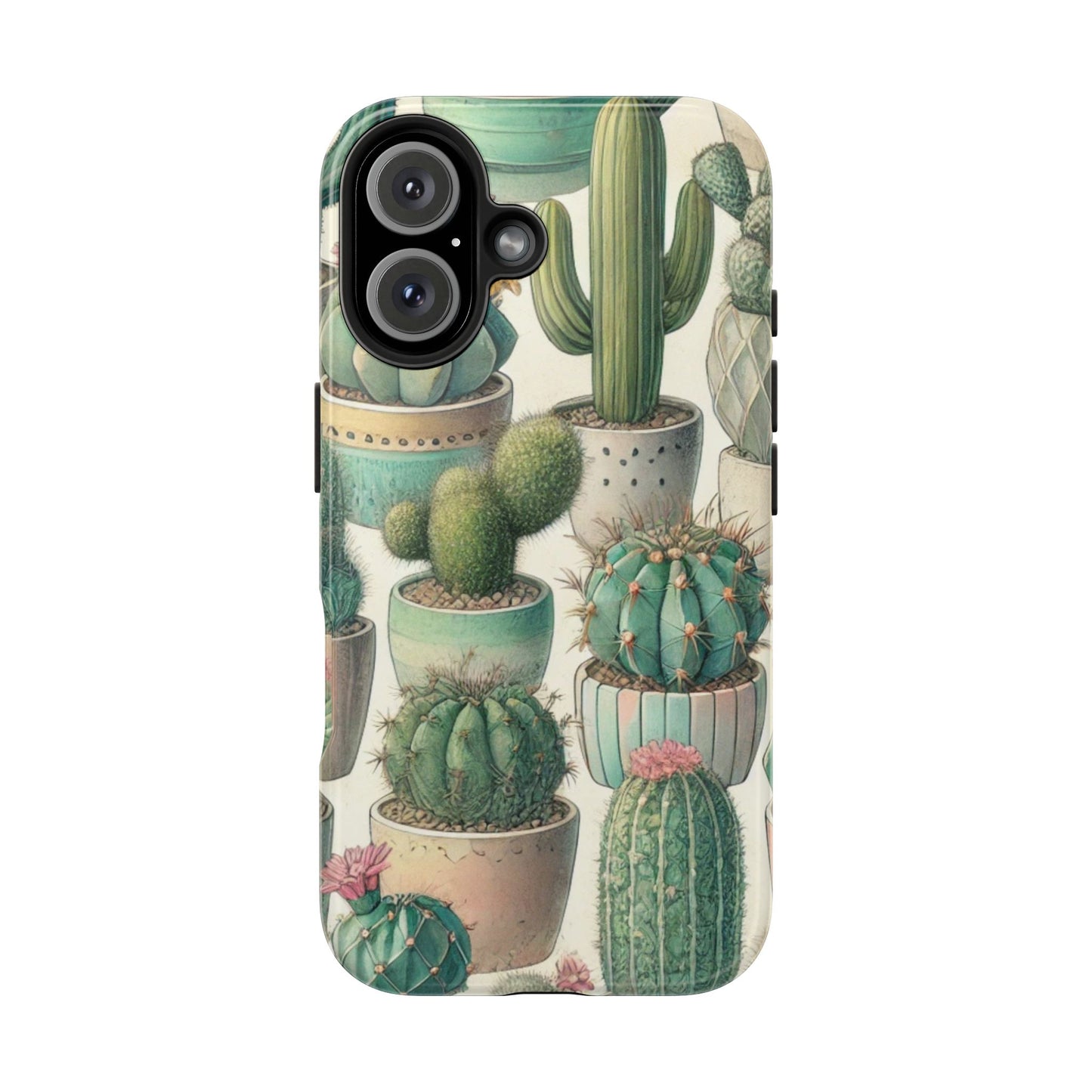 Cactus iPhone Case 🌵 Stylish Glossy Finish, Shockproof Protection for iPhone 16 to 12 Pro Max 📱