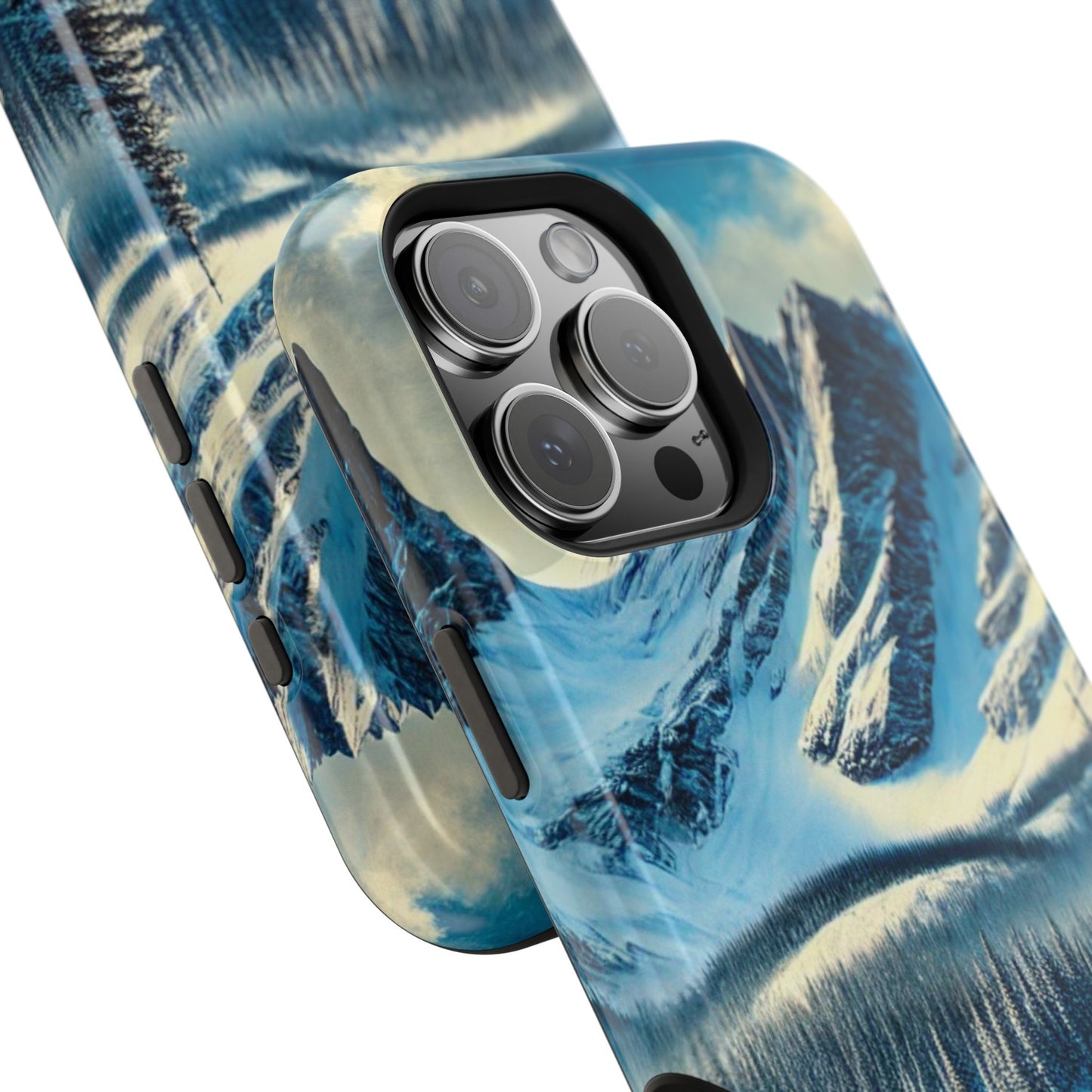 📱 Snowy Mountain Landscape Phone Case – MagSafe® Compatible 🌨️❄️