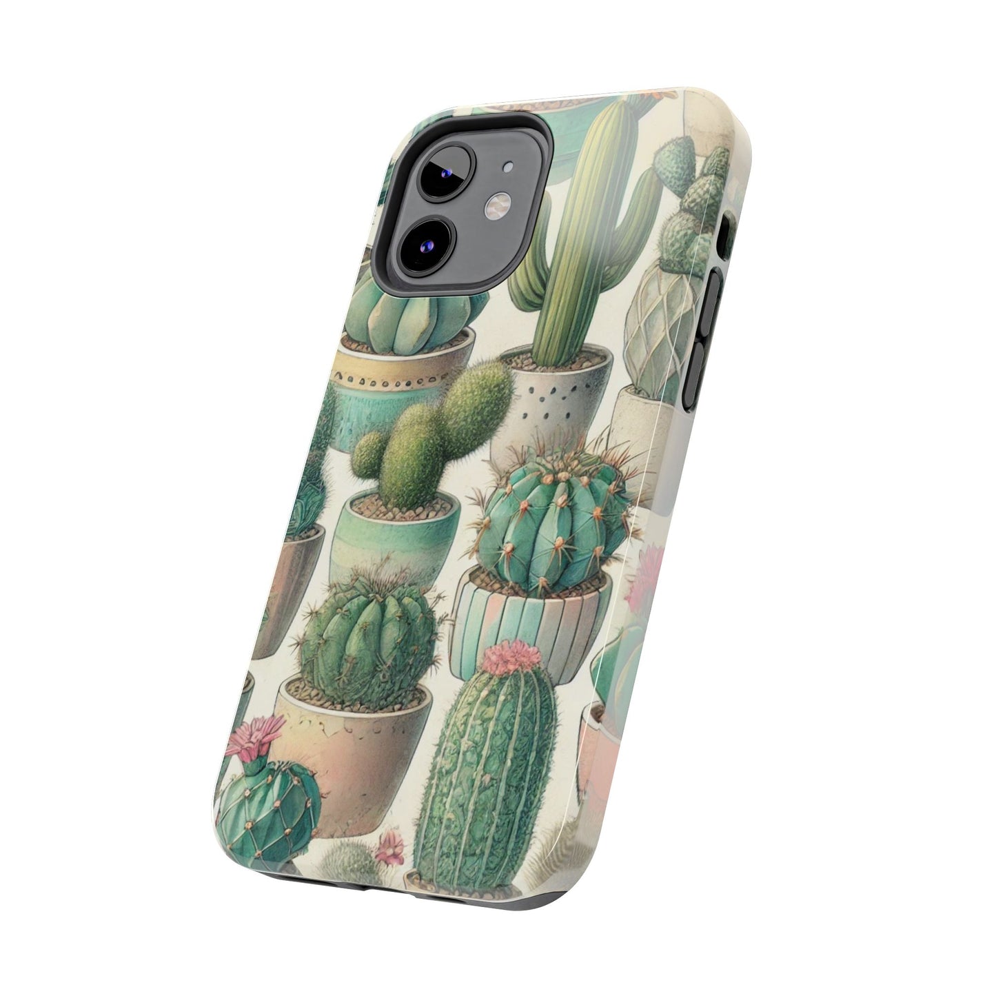 Cactus iPhone Case 🌵 Stylish Glossy Finish, Shockproof Protection for iPhone 16 to 12 Pro Max 📱