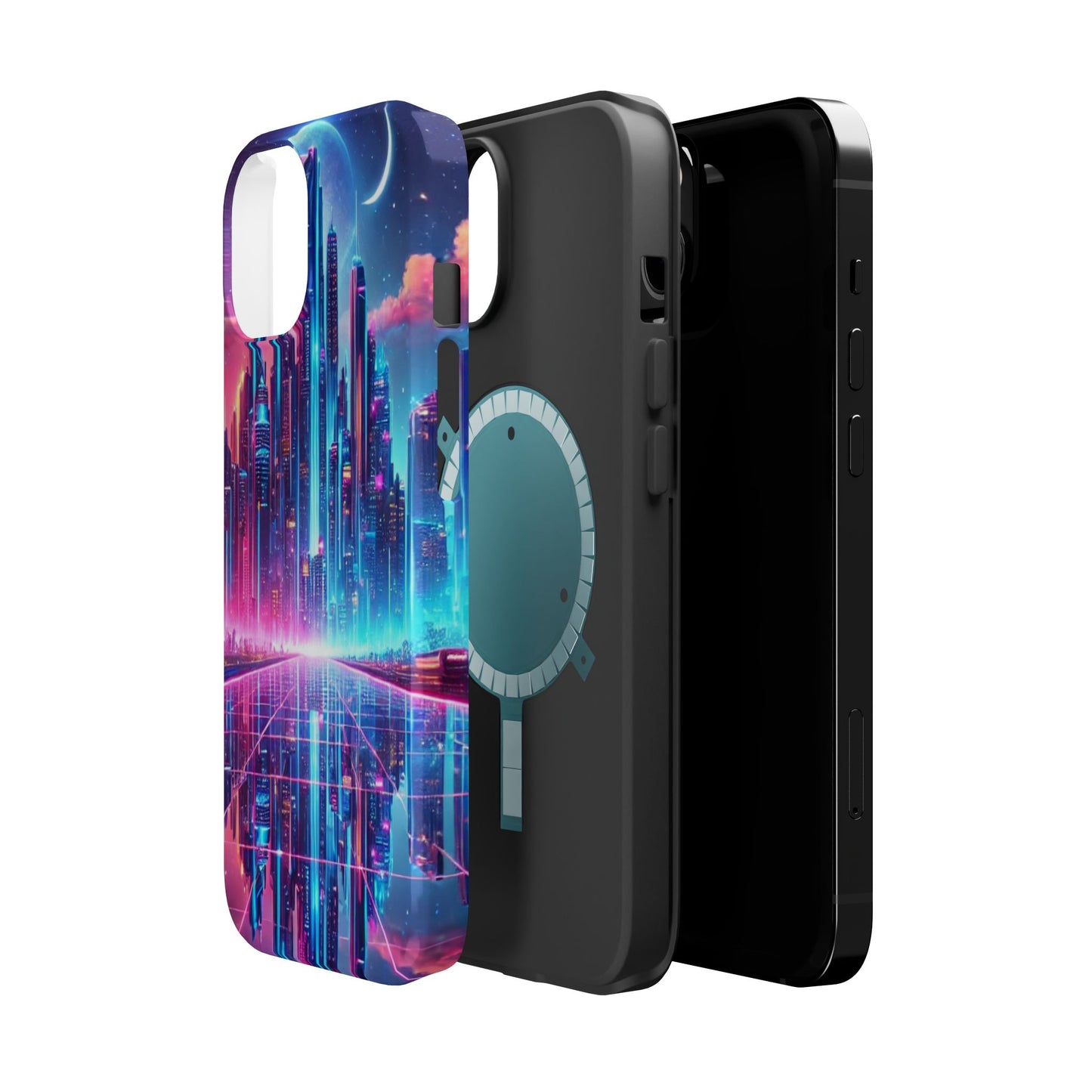 🔥 Neon Cyberpunk Phone Case 🌌 | MagSafe® Ready 📱 iPhone 16 to 13!