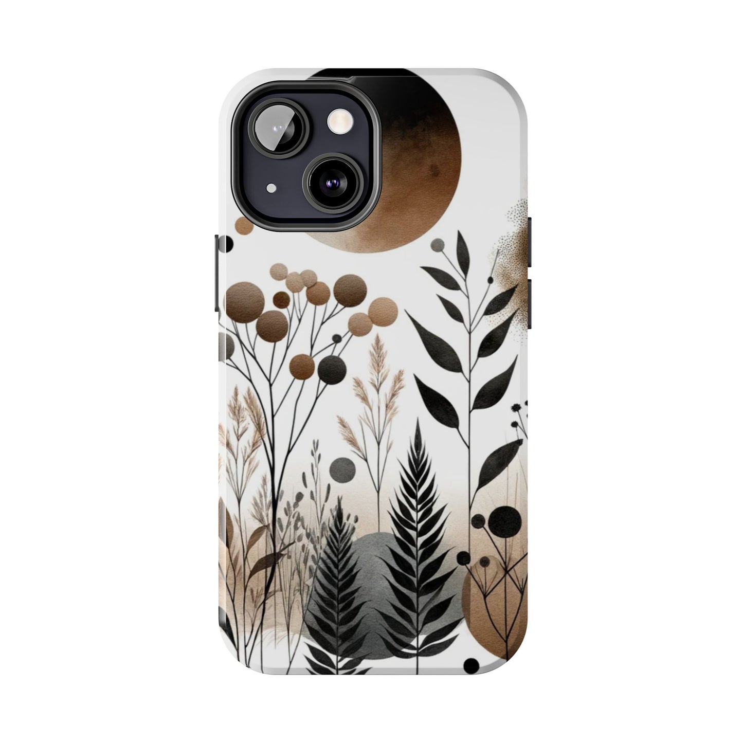 Nature-Inspired iPhone Case 🌿 | Minimalist Watercolor Design, Shockproof Protection for iPhone 16 to 12 Pro Max 📱