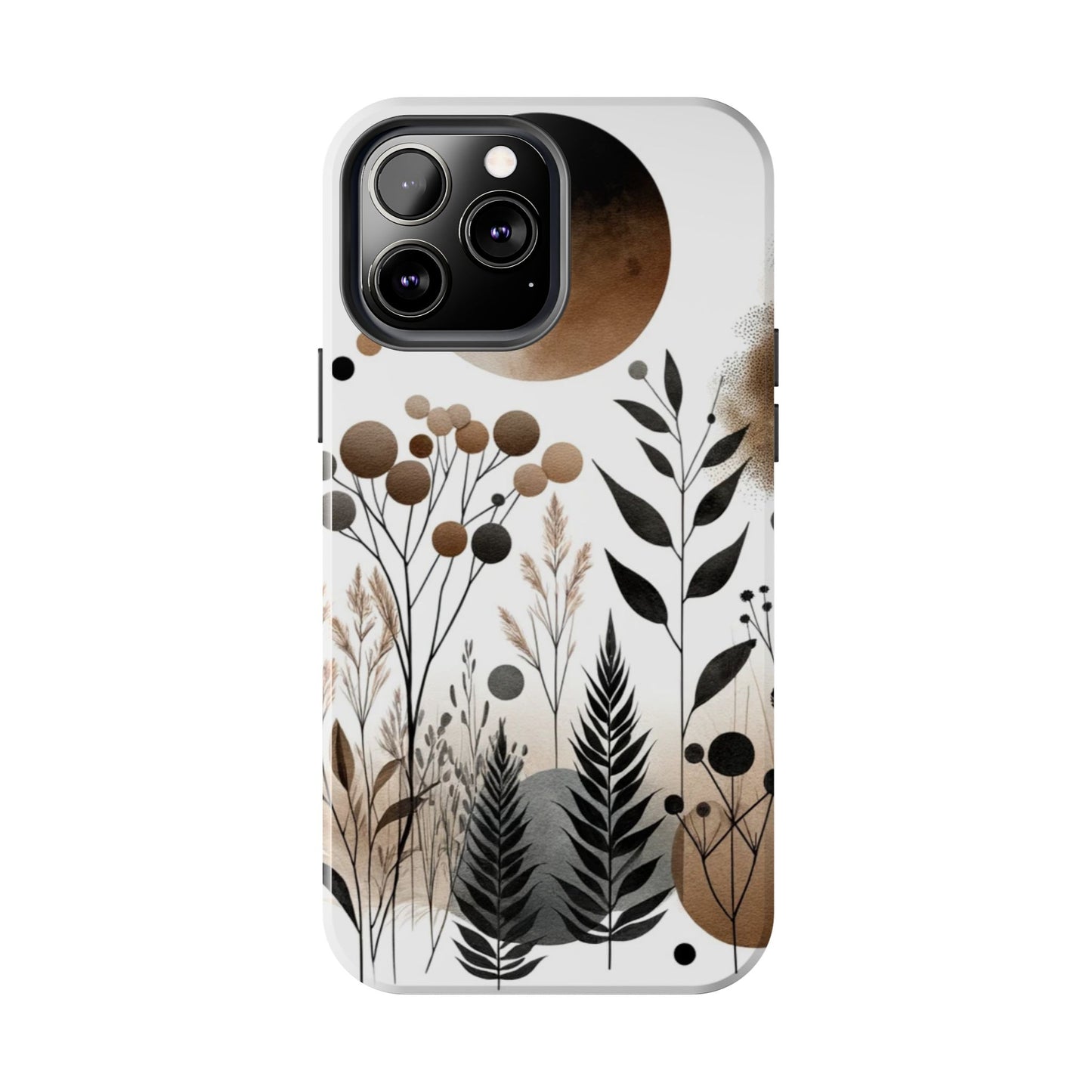 Nature-Inspired iPhone Case 🌿 | Minimalist Watercolor Design, Shockproof Protection for iPhone 16 to 12 Pro Max 📱