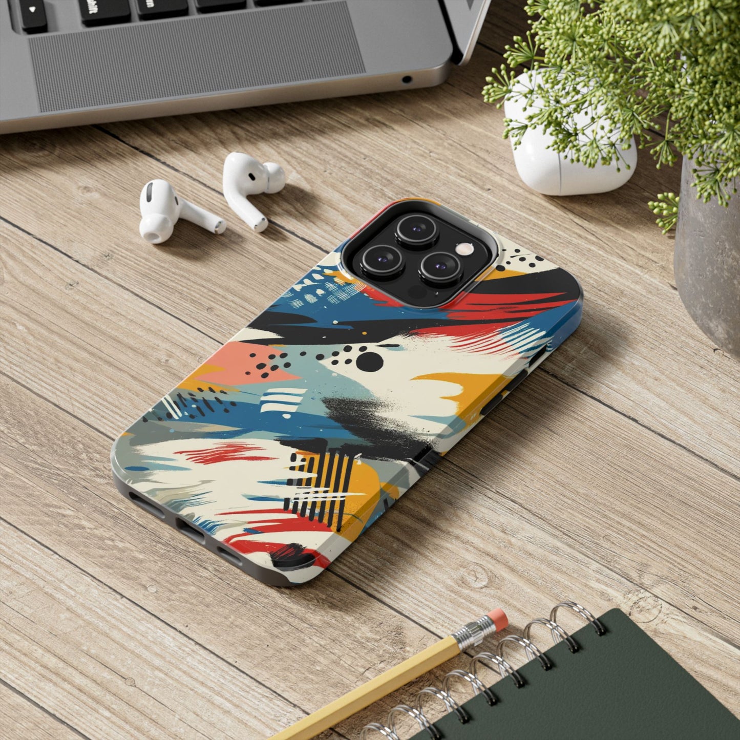 🎨 Vibrant Abstract Brushstroke Phone Case | Bold & Durable iPhone Cover 📱