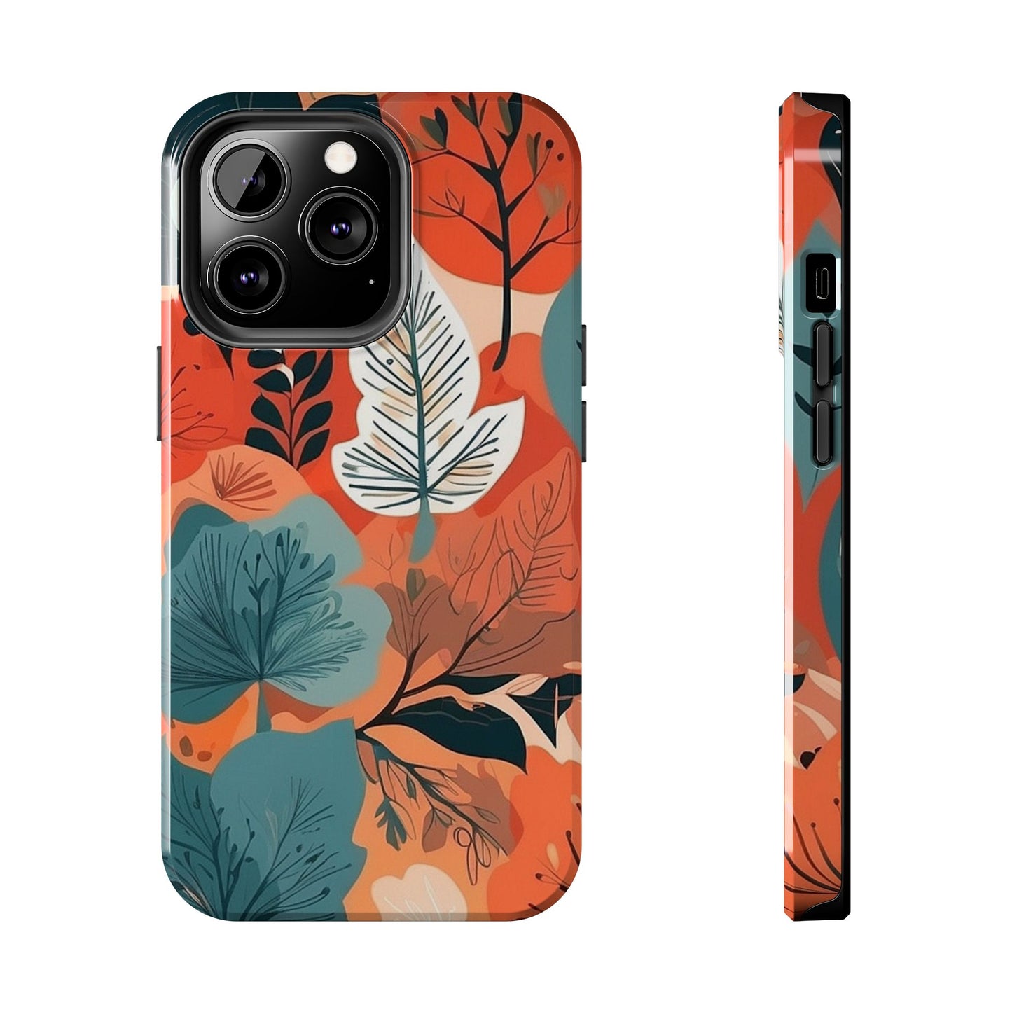 Autumn Leaf iPhone Case 🍁 | Warm Botanical Design, Shockproof Protection for iPhone 16 to 12 Pro Max 📱