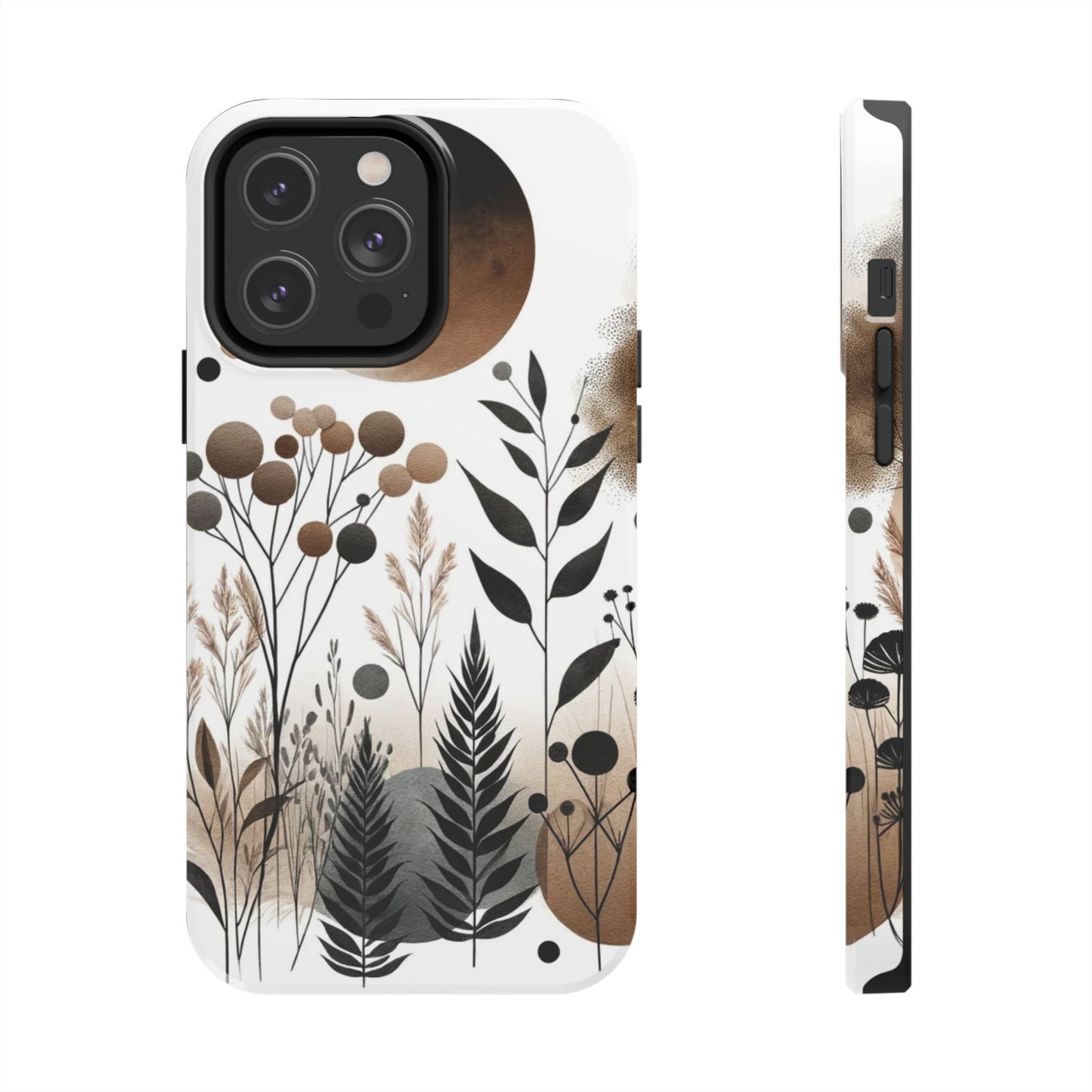 Nature-Inspired iPhone Case 🌿 | Minimalist Watercolor Design, Shockproof Protection for iPhone 16 to 12 Pro Max 📱