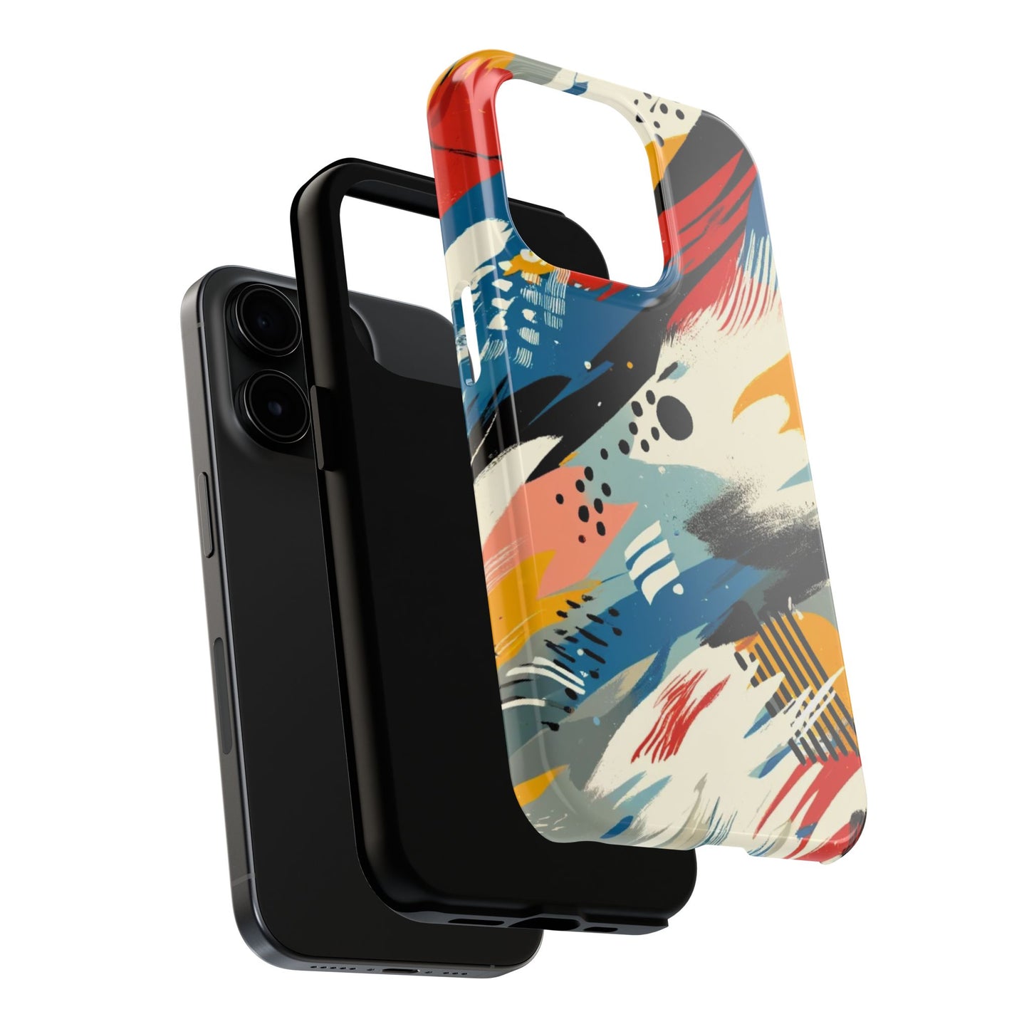 🎨 Vibrant Abstract Brushstroke Phone Case | Bold & Durable iPhone Cover 📱