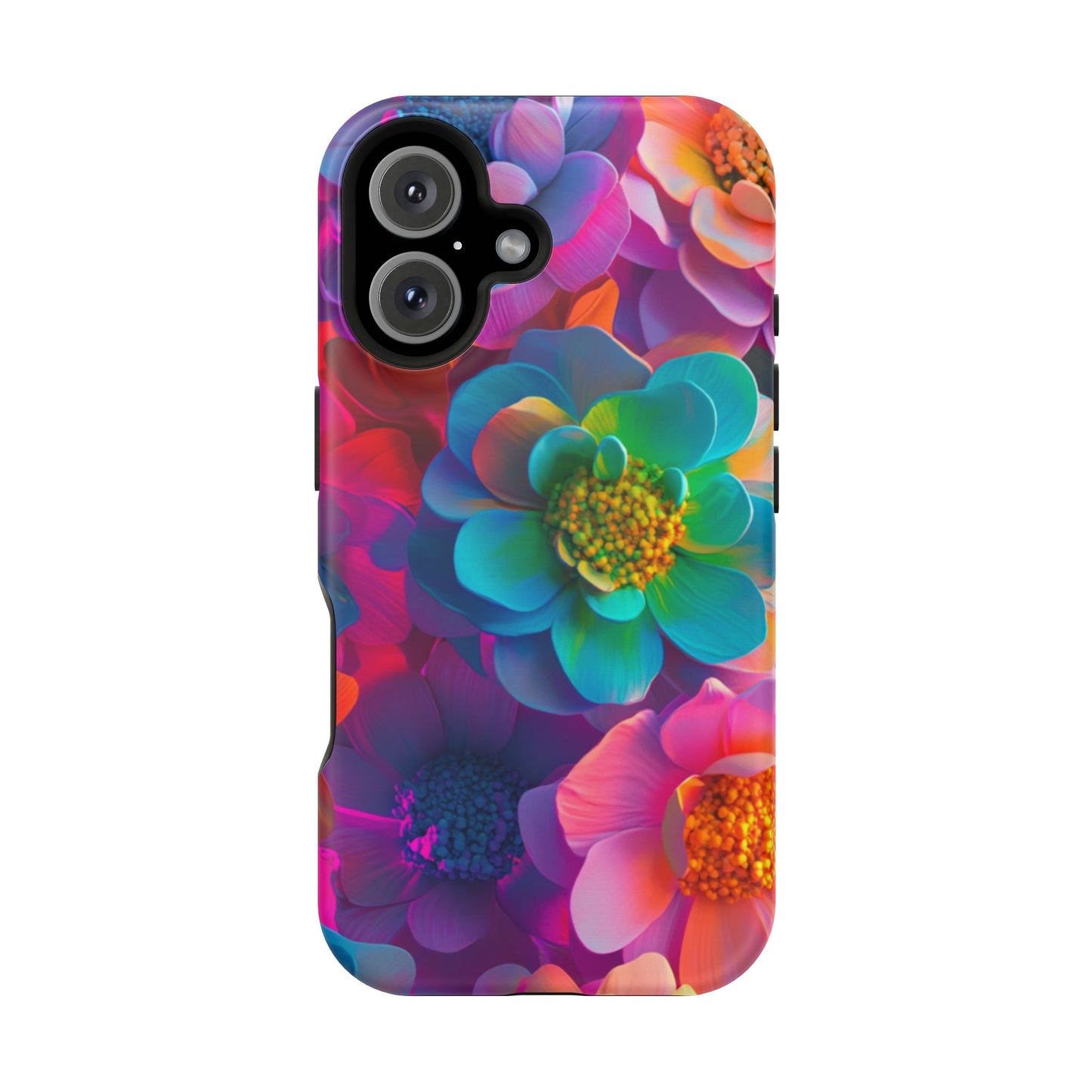 🌺 Vibrant Bloom Phone Case with 3D Neon Florals 🌺