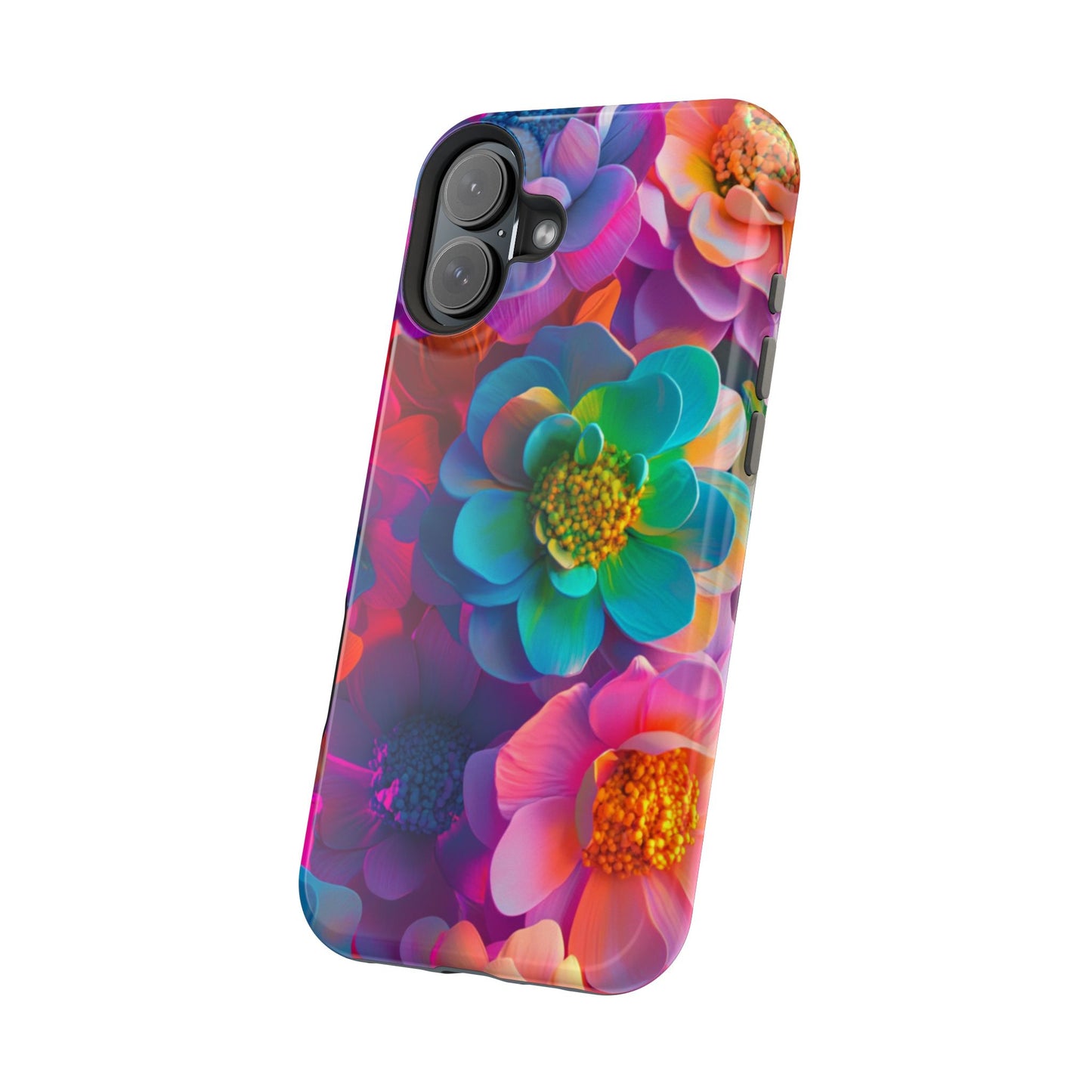 🌺 Vibrant Bloom Phone Case with 3D Neon Florals 🌺