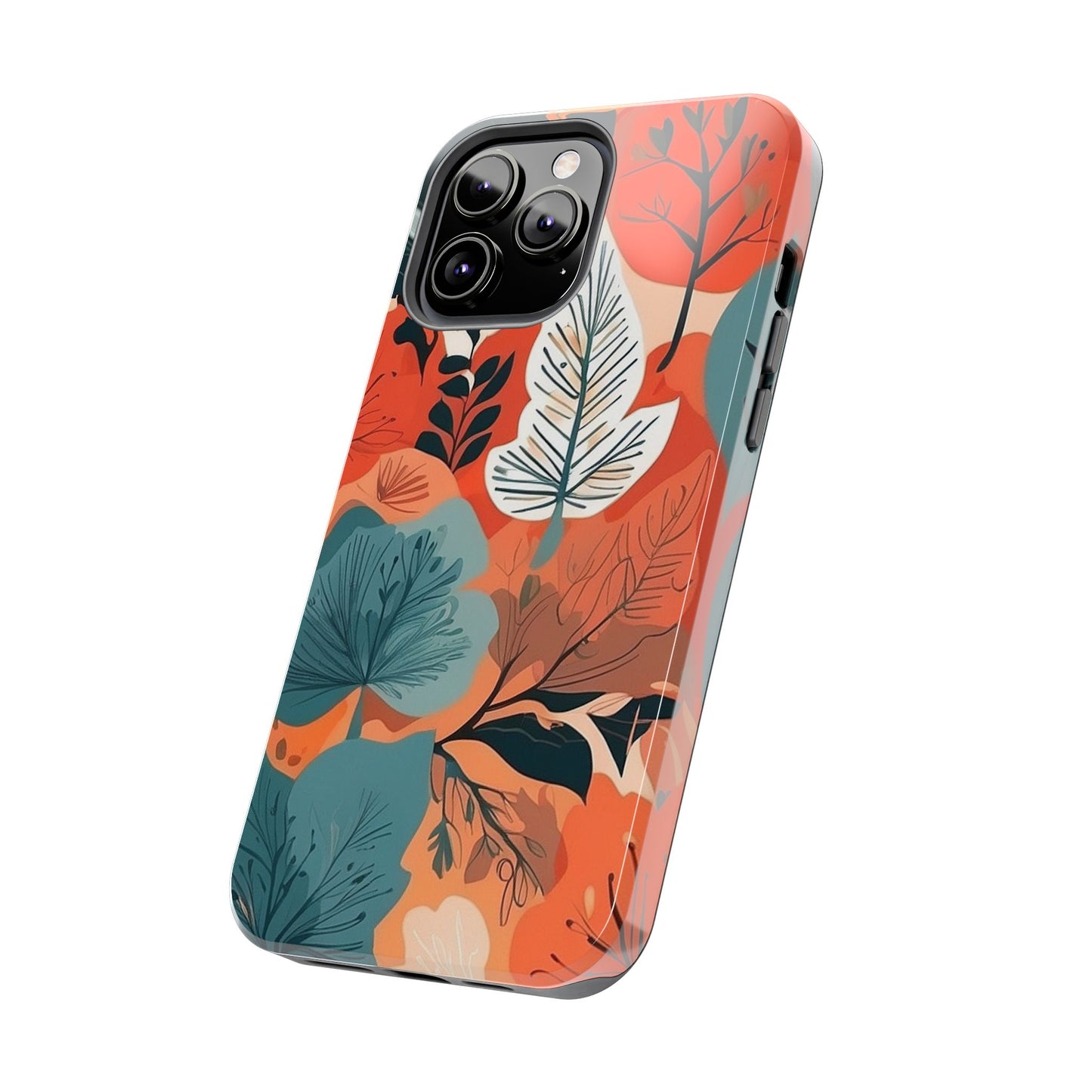 Autumn Leaf iPhone Case 🍁 | Warm Botanical Design, Shockproof Protection for iPhone 16 to 12 Pro Max 📱