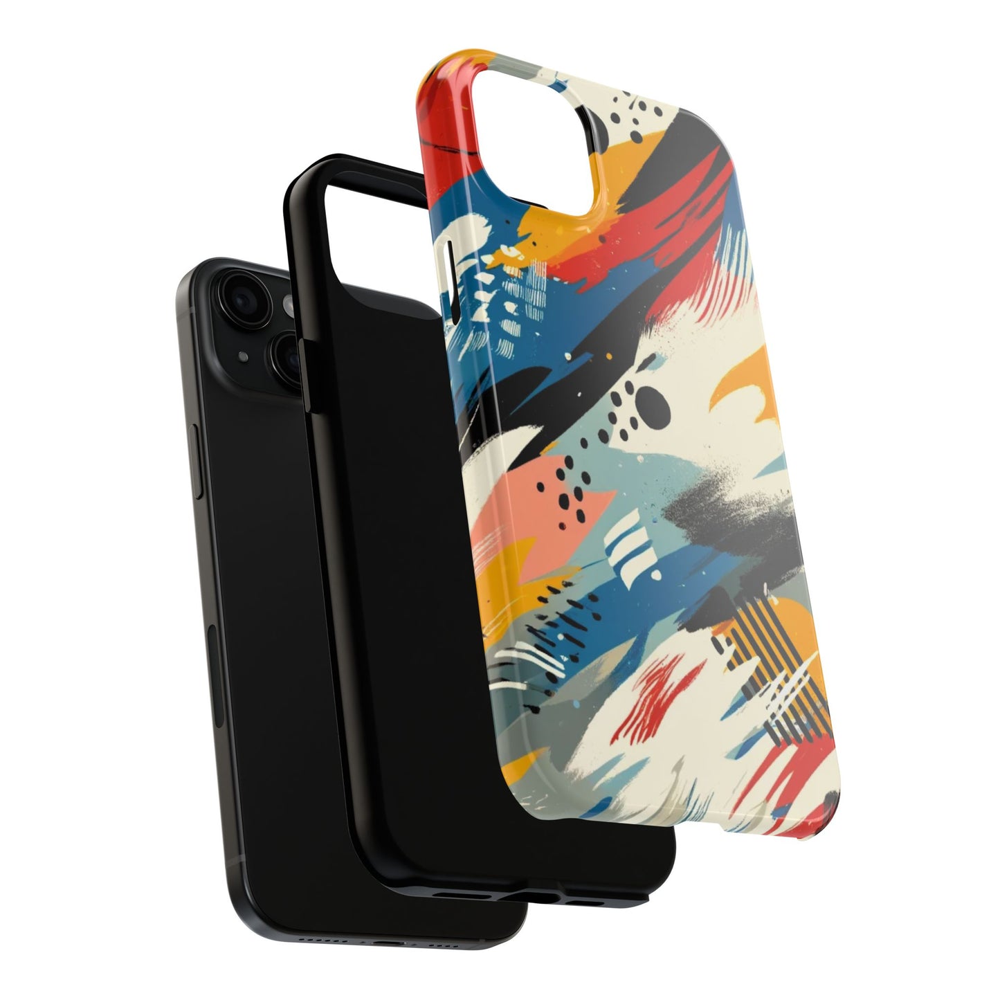 🎨 Vibrant Abstract Brushstroke Phone Case | Bold & Durable iPhone Cover 📱