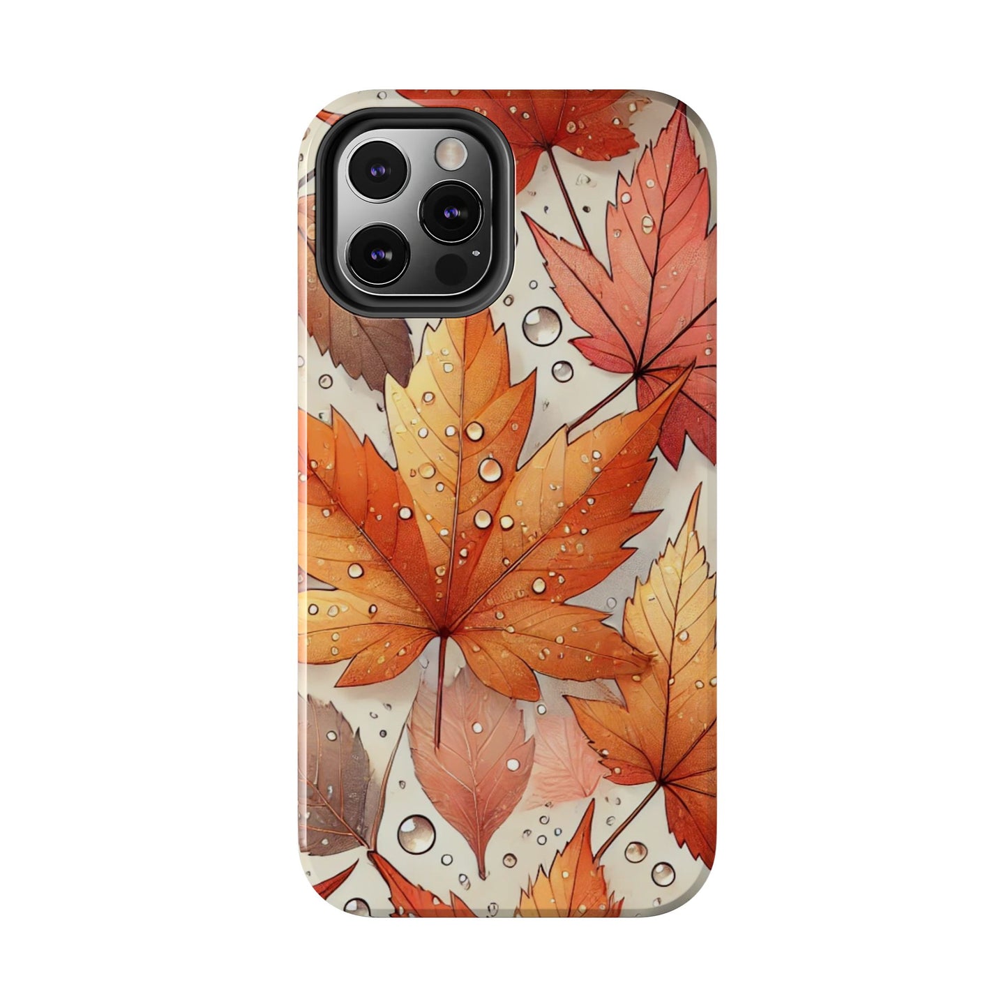 Autumn Leaves iPhone Case 🍁 | Fall-Inspired Design, Shockproof Protection for iPhone 16 to 12 Pro Max 📱