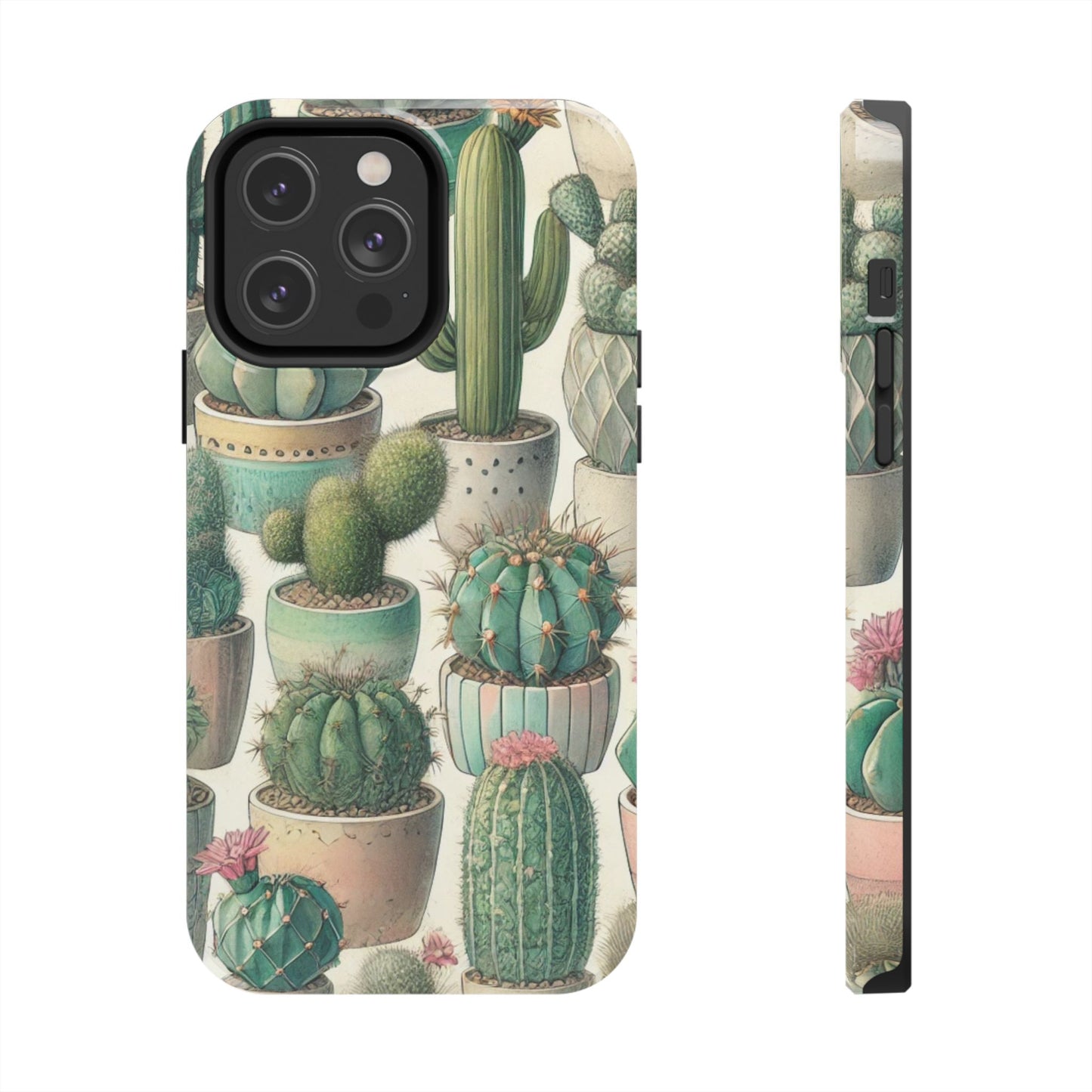 Cactus iPhone Case 🌵 Stylish Glossy Finish, Shockproof Protection for iPhone 16 to 12 Pro Max 📱