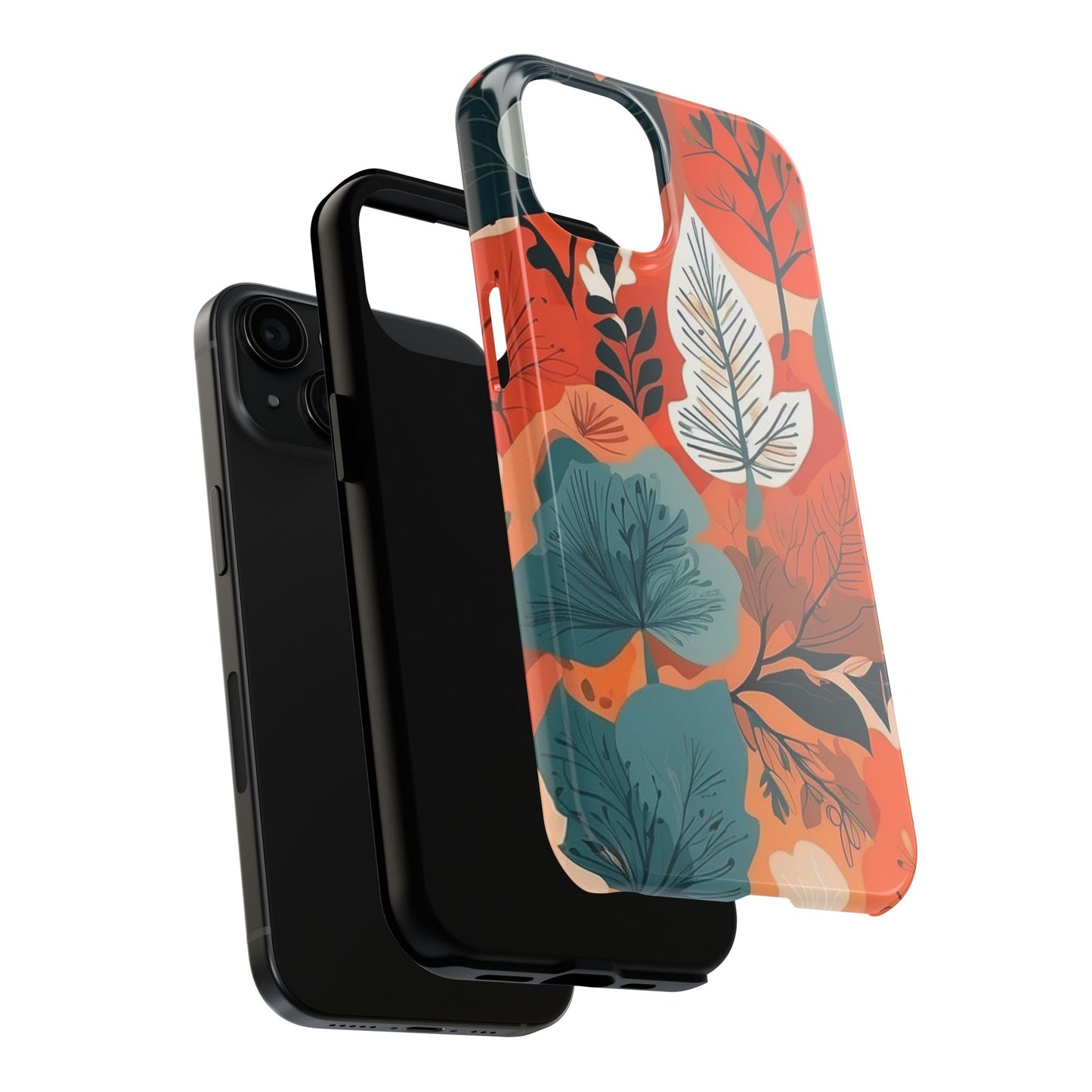 Autumn Leaf iPhone Case 🍁 | Warm Botanical Design, Shockproof Protection for iPhone 16 to 12 Pro Max 📱