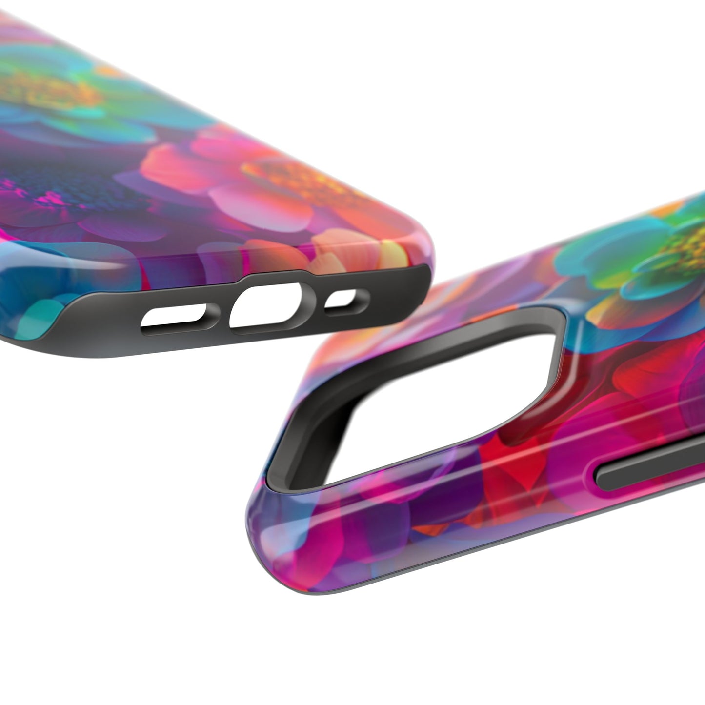 🌺 Vibrant Bloom Phone Case with 3D Neon Florals 🌺