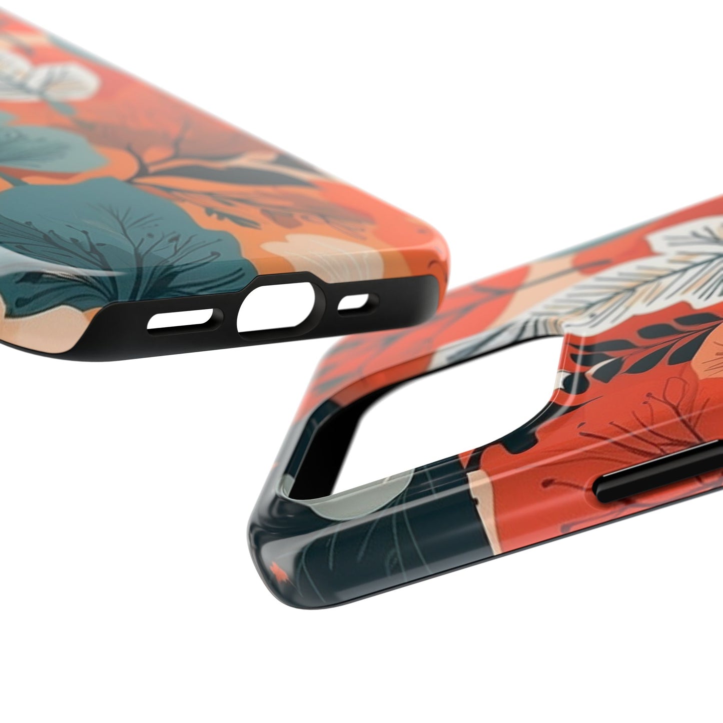 Autumn Leaf iPhone Case 🍁 | Warm Botanical Design, Shockproof Protection for iPhone 16 to 12 Pro Max 📱