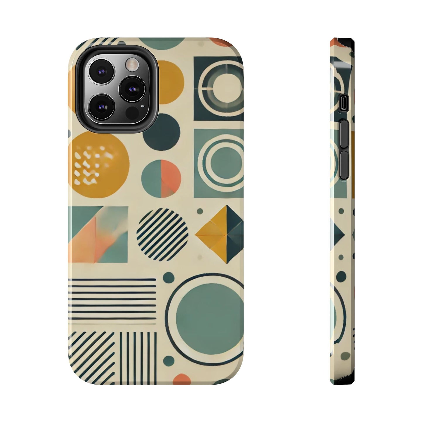 🔵 Geometric Pattern Phone Case | Stylish & Durable iPhone Cover 📱