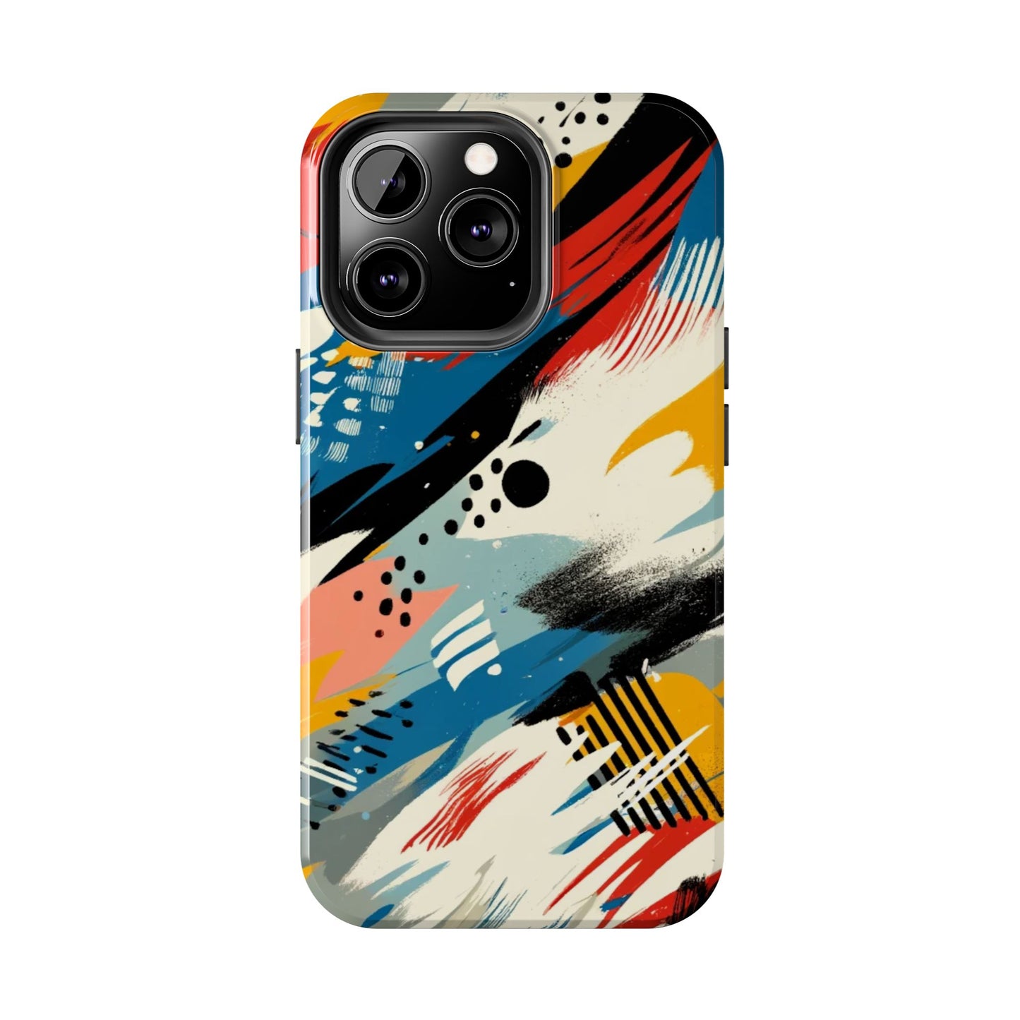 🎨 Vibrant Abstract Brushstroke Phone Case | Bold & Durable iPhone Cover 📱